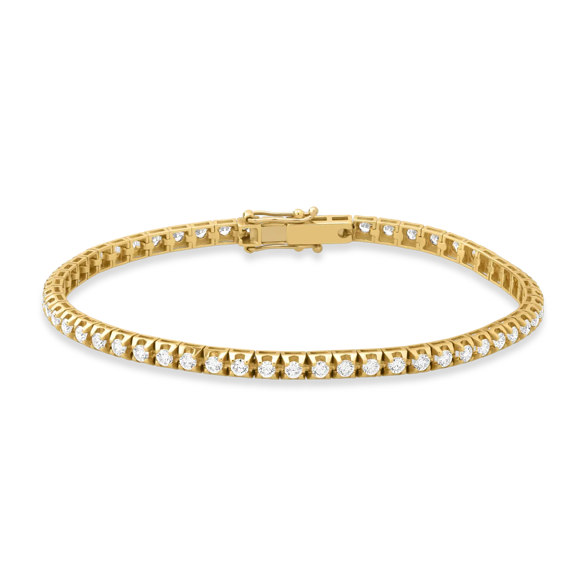 18K yellow gold bracelet with 2.12ct diamonds