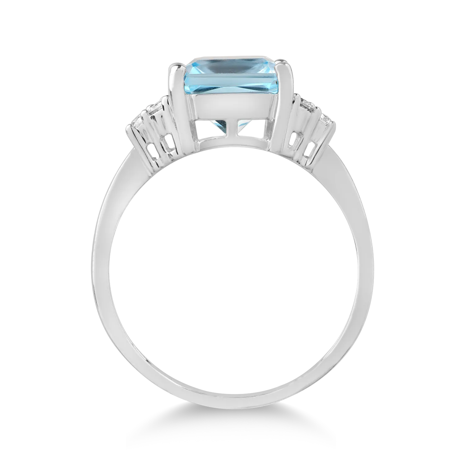 14K white gold ring