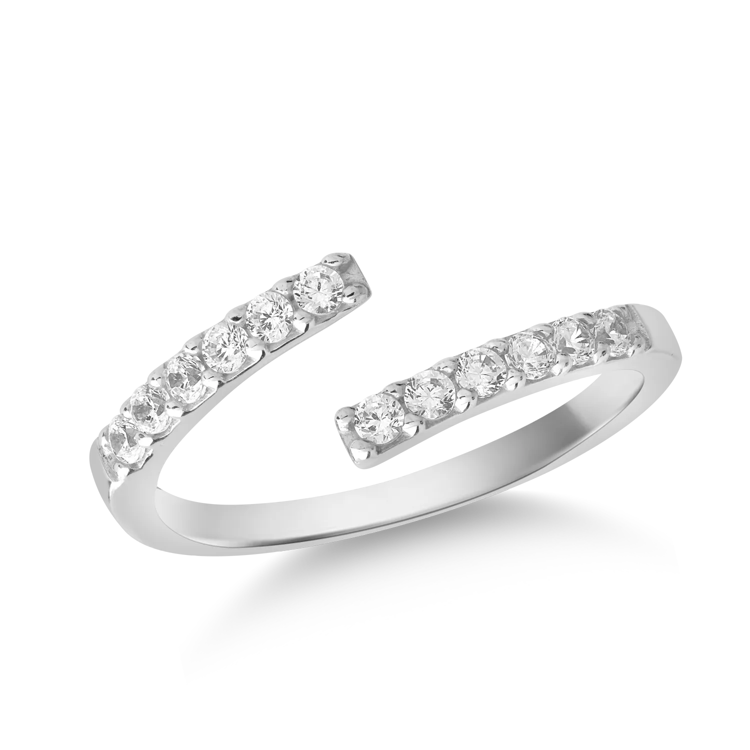 14K white gold ring