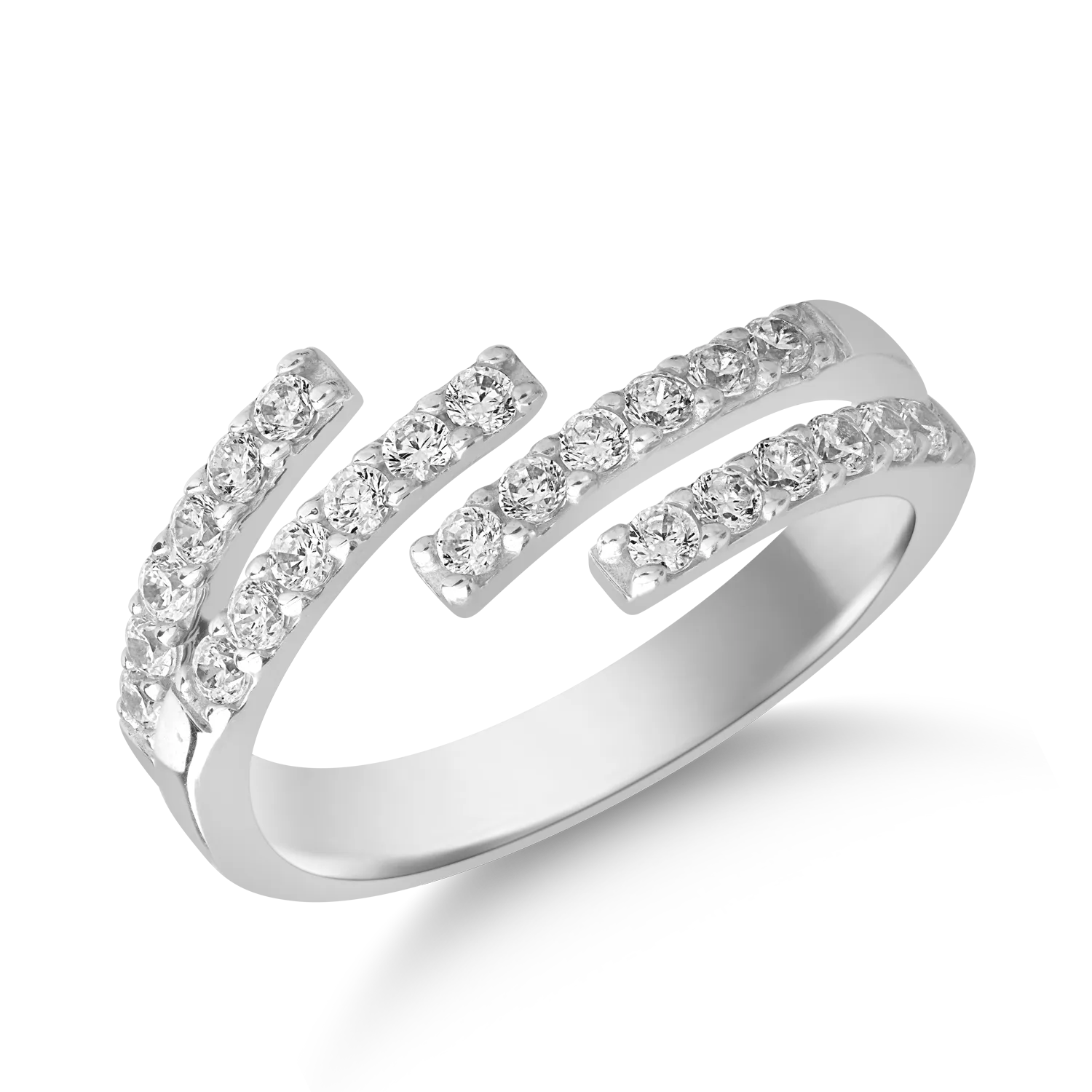 14K white gold ring