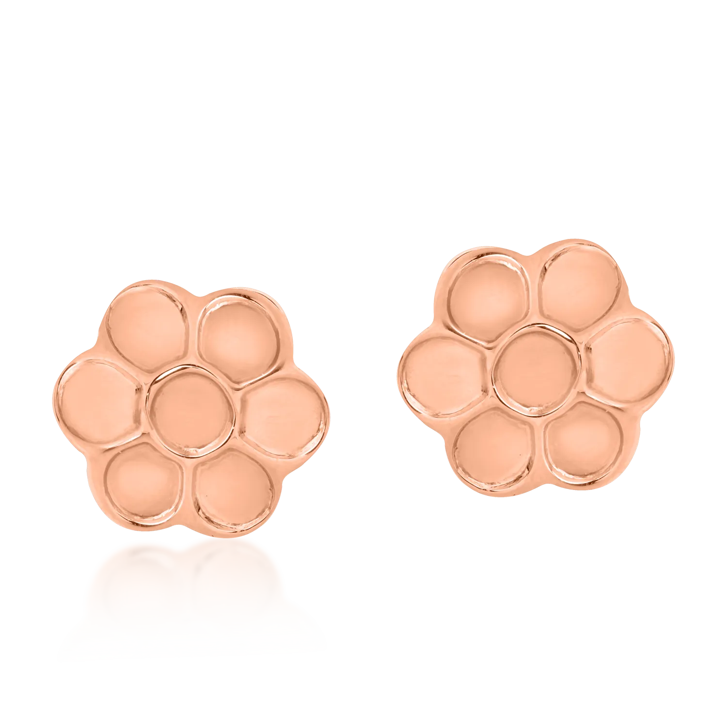 Cercei din aur roz de 14K-124586