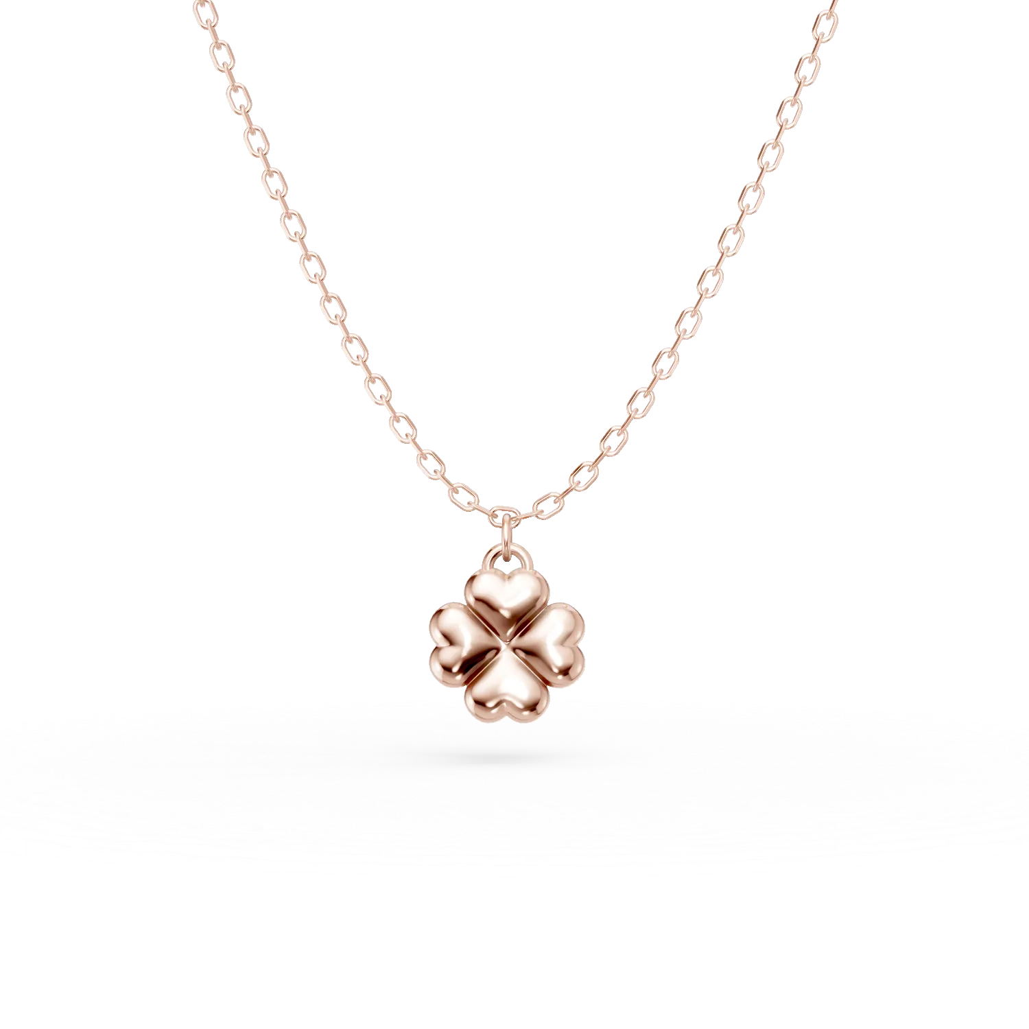 Rózsarany lóhere medál nyaklánc-163152