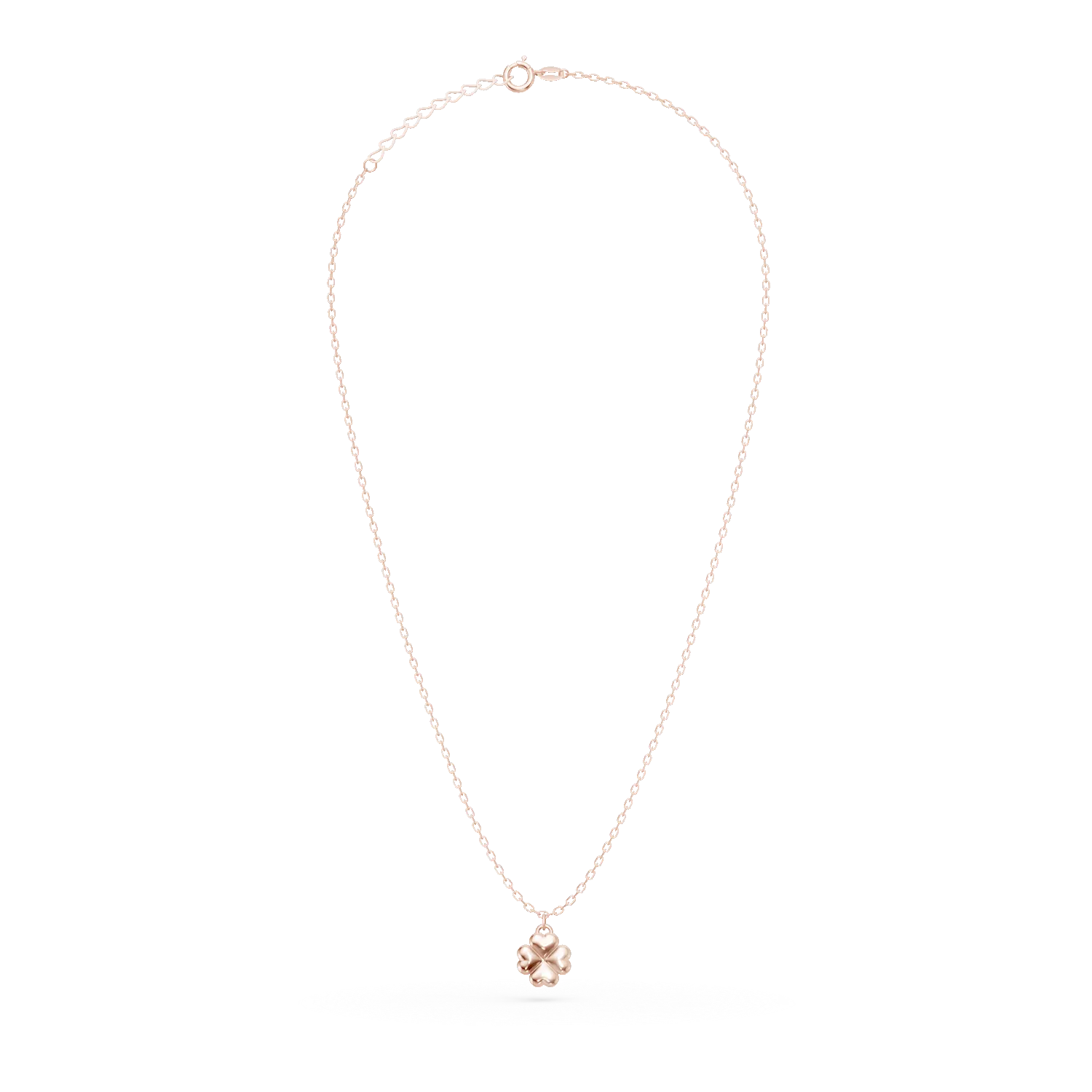 Naszyjnik z koniczyną w kolorze różowego złota