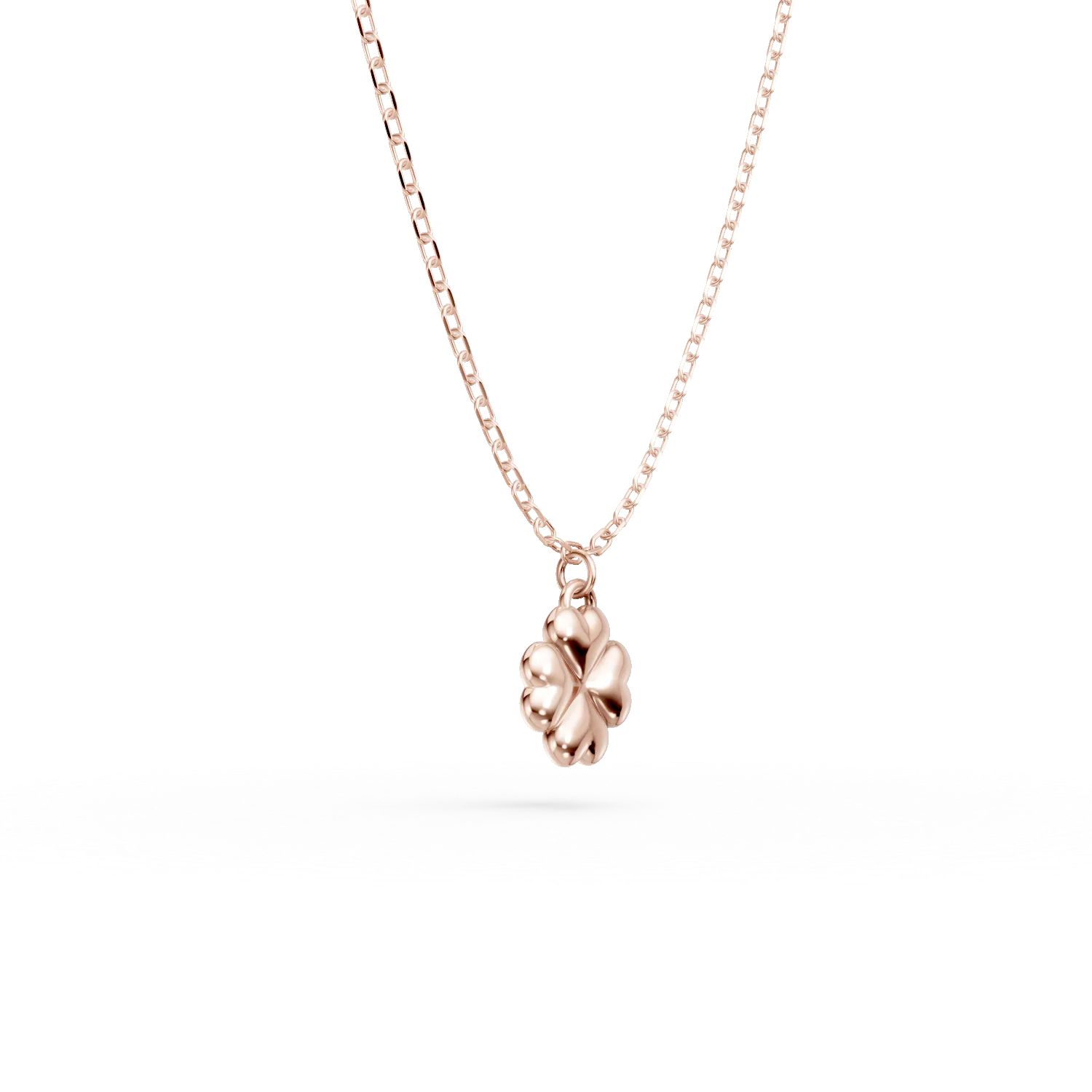 Naszyjnik z koniczyną w kolorze różowego złota