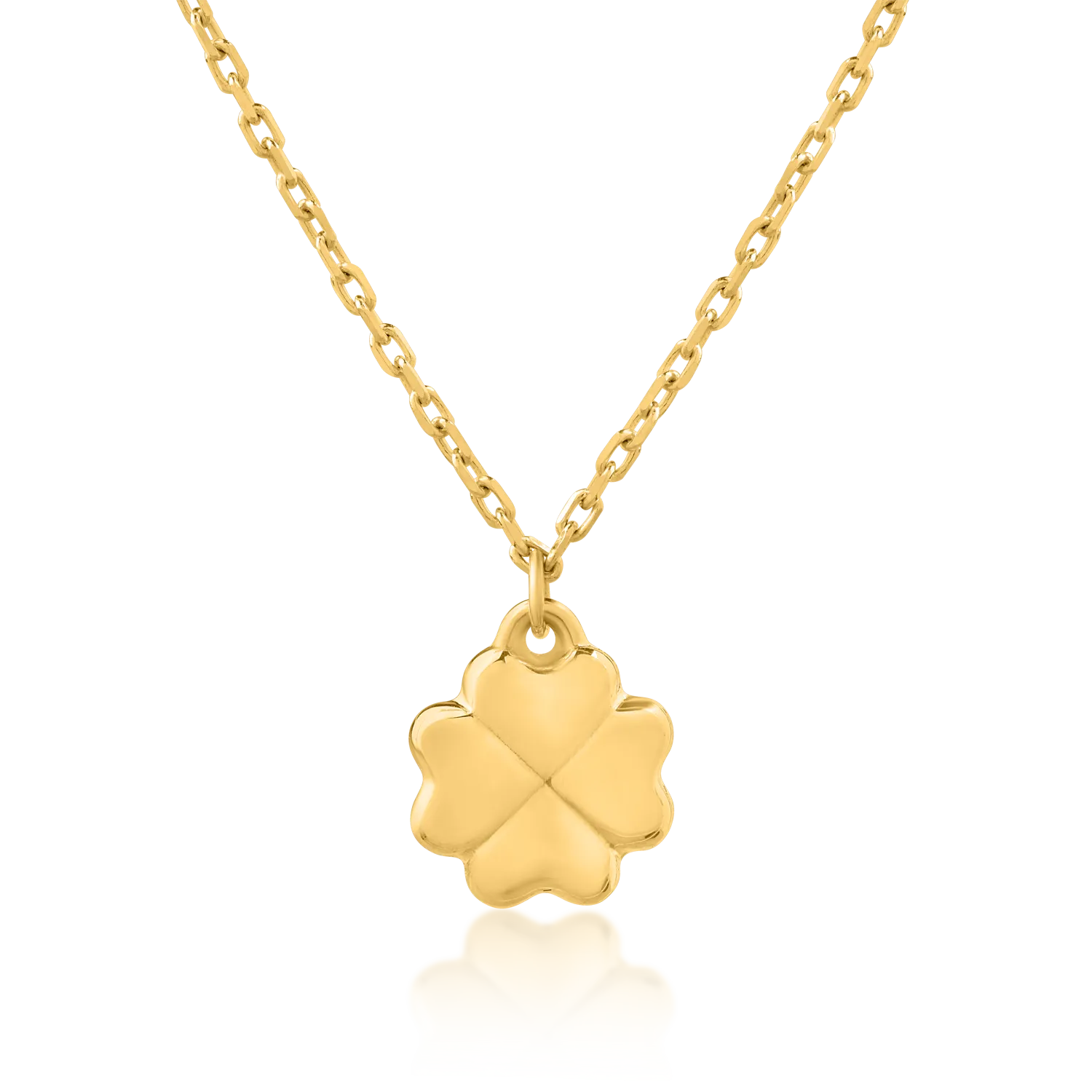 Yellow gold pendant necklace