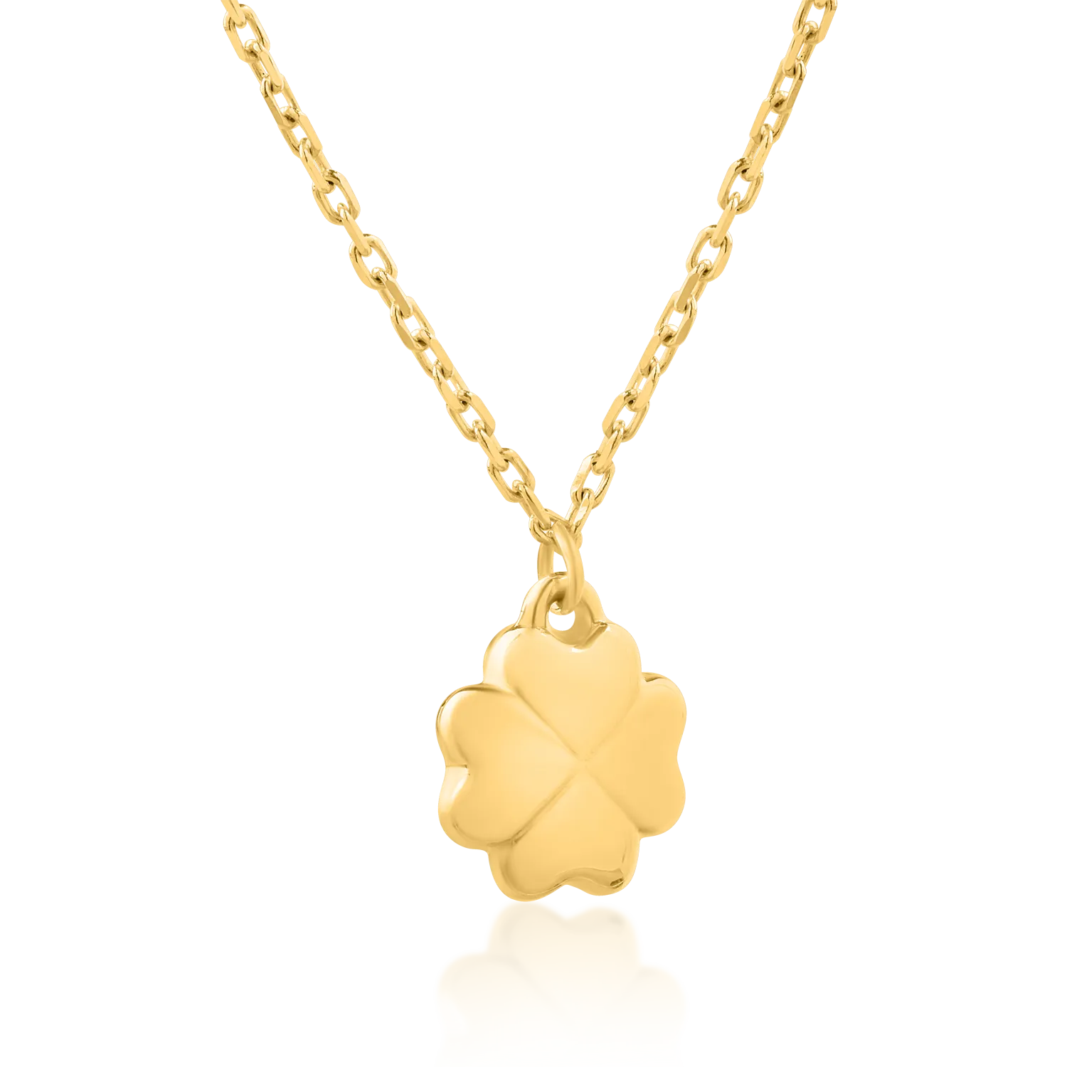 Yellow gold pendant necklace