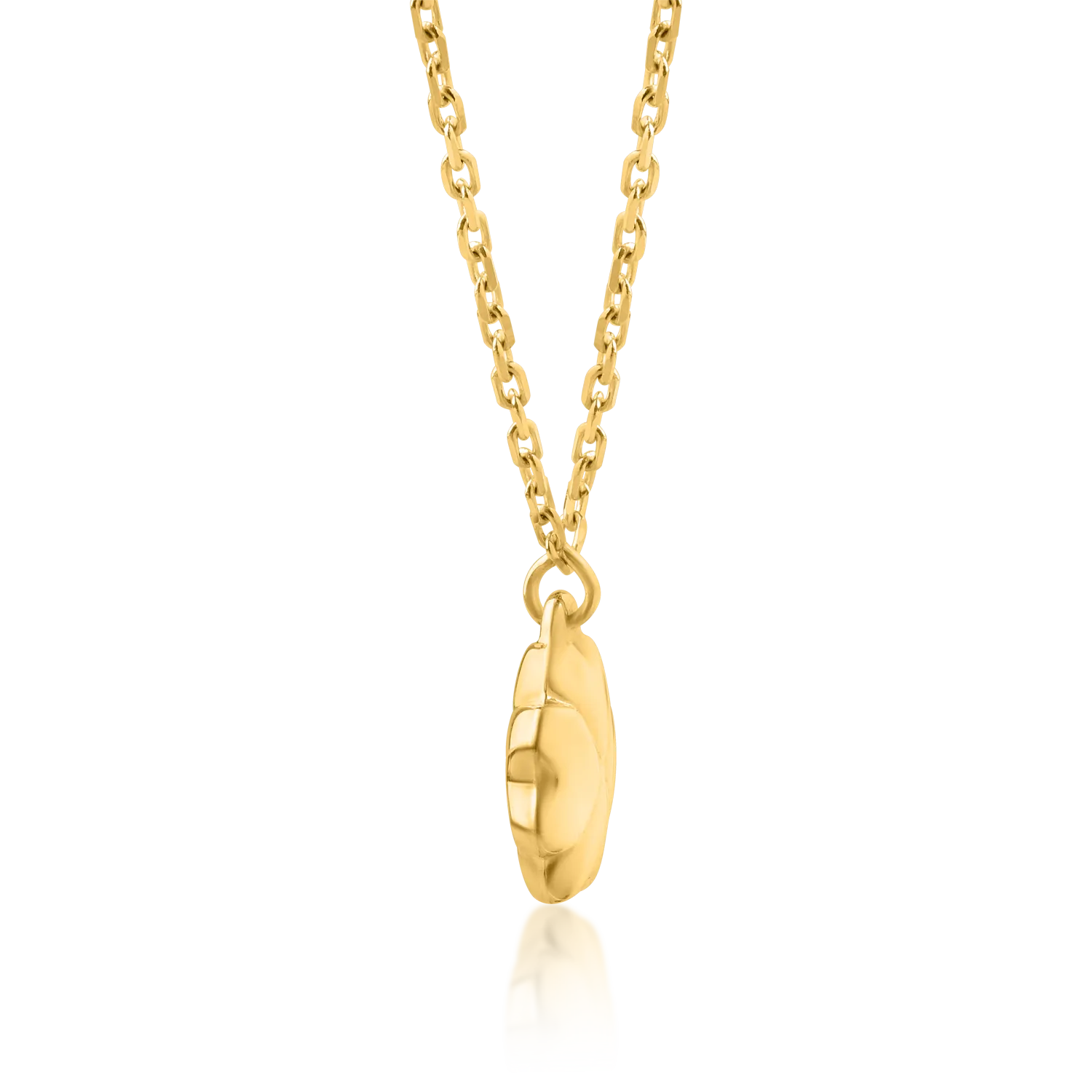 Yellow gold pendant necklace