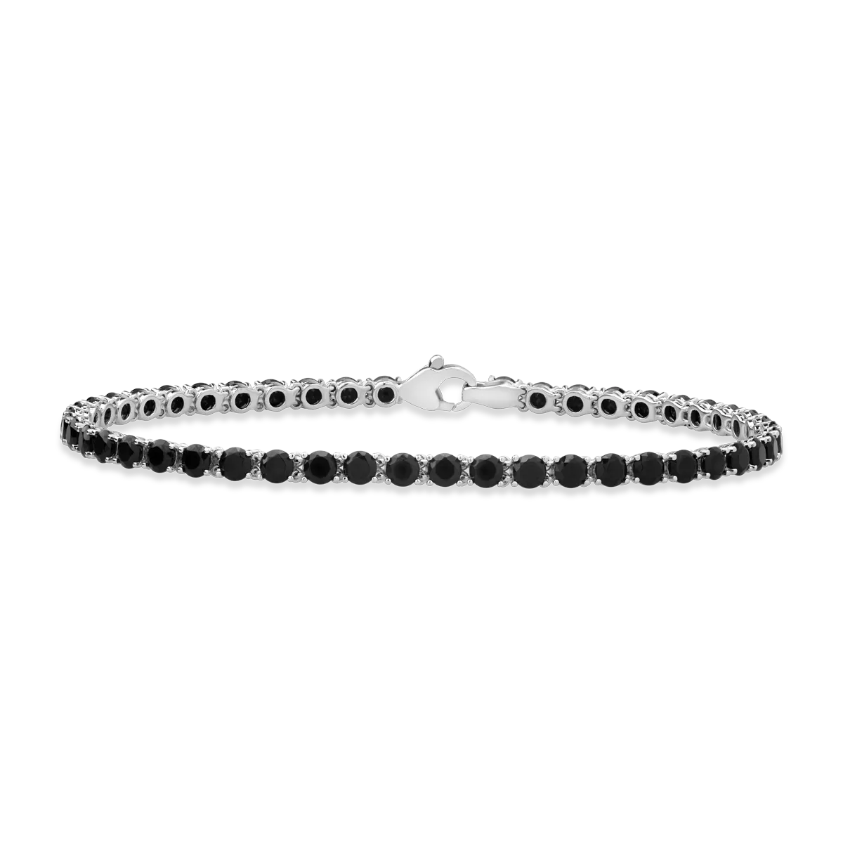 Bratara tennis din aur alb de 14K-124606