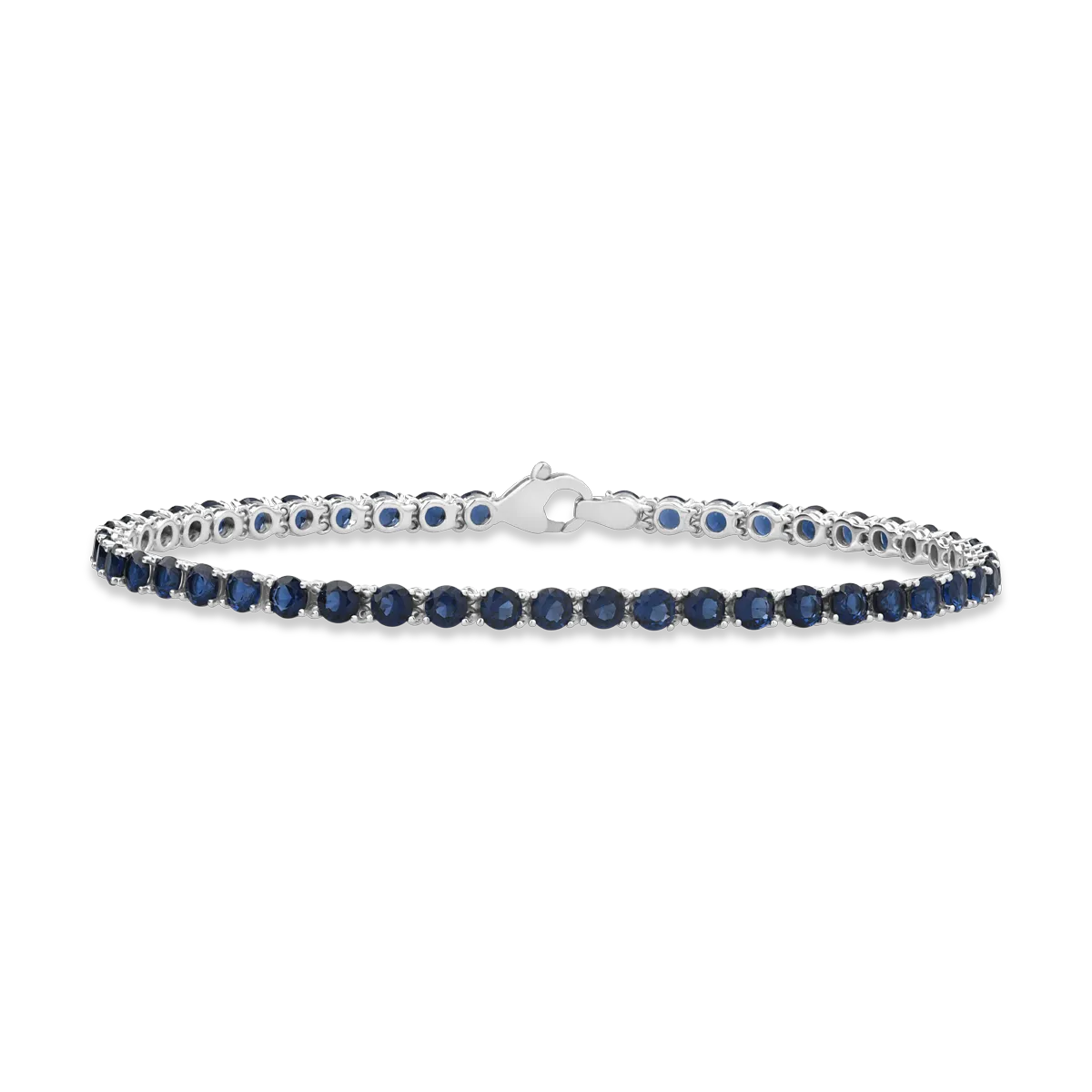 Bransoletka tenisowa z białego 14K złota-124618