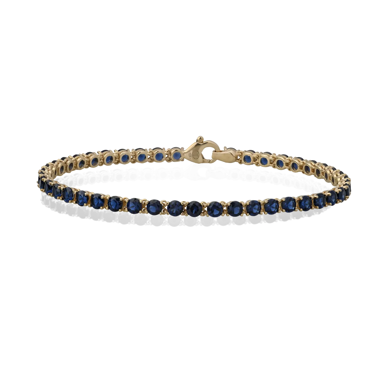 14K yellow gold tennis bracelet