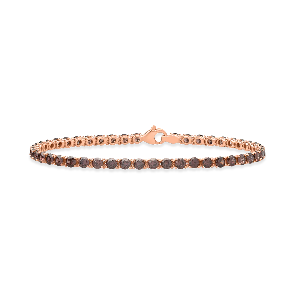 Bransoletka tenisowa z 14K różowego złota-124624
