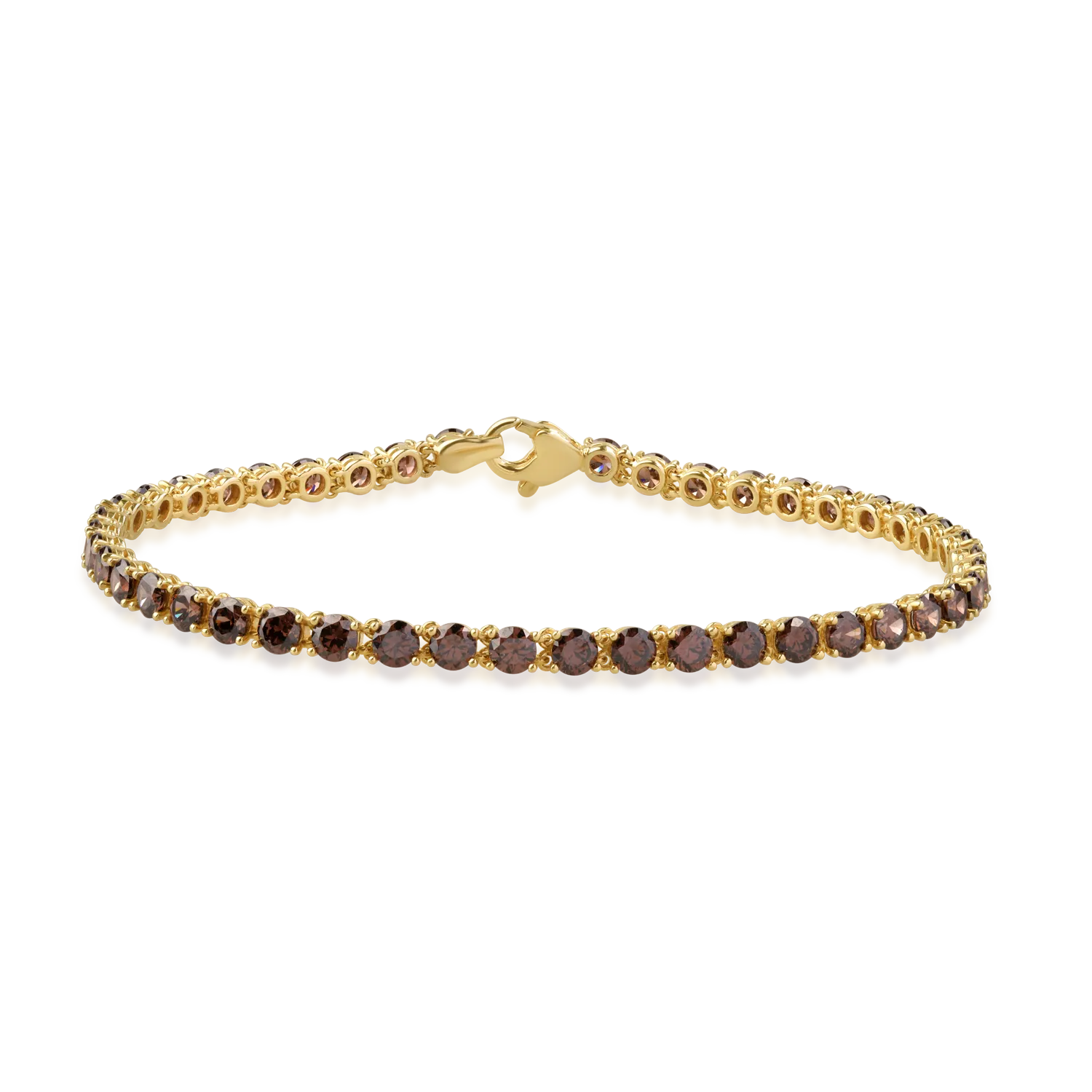 14K yellow gold tennis bracelet