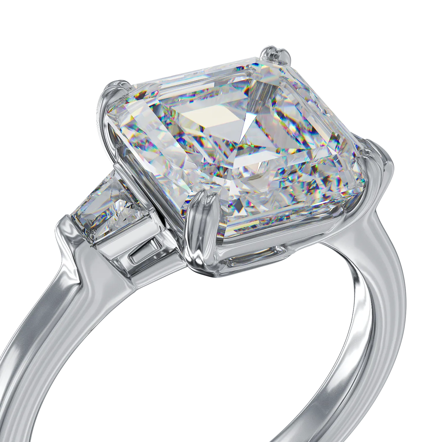 18K fehérarany gyűrű 3.19ct gyémántokkal