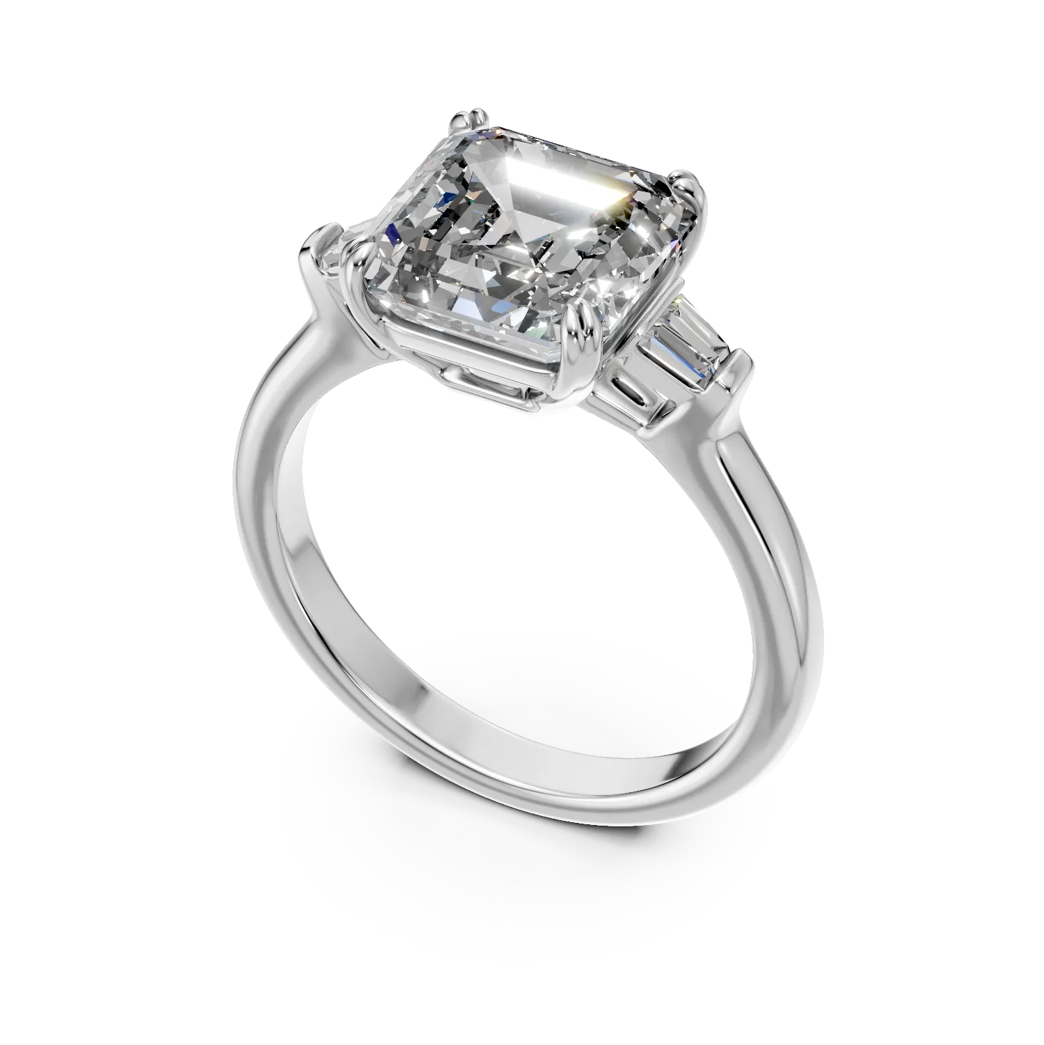 Пръстен от бяло злато 18K с диаманти 3.19ct