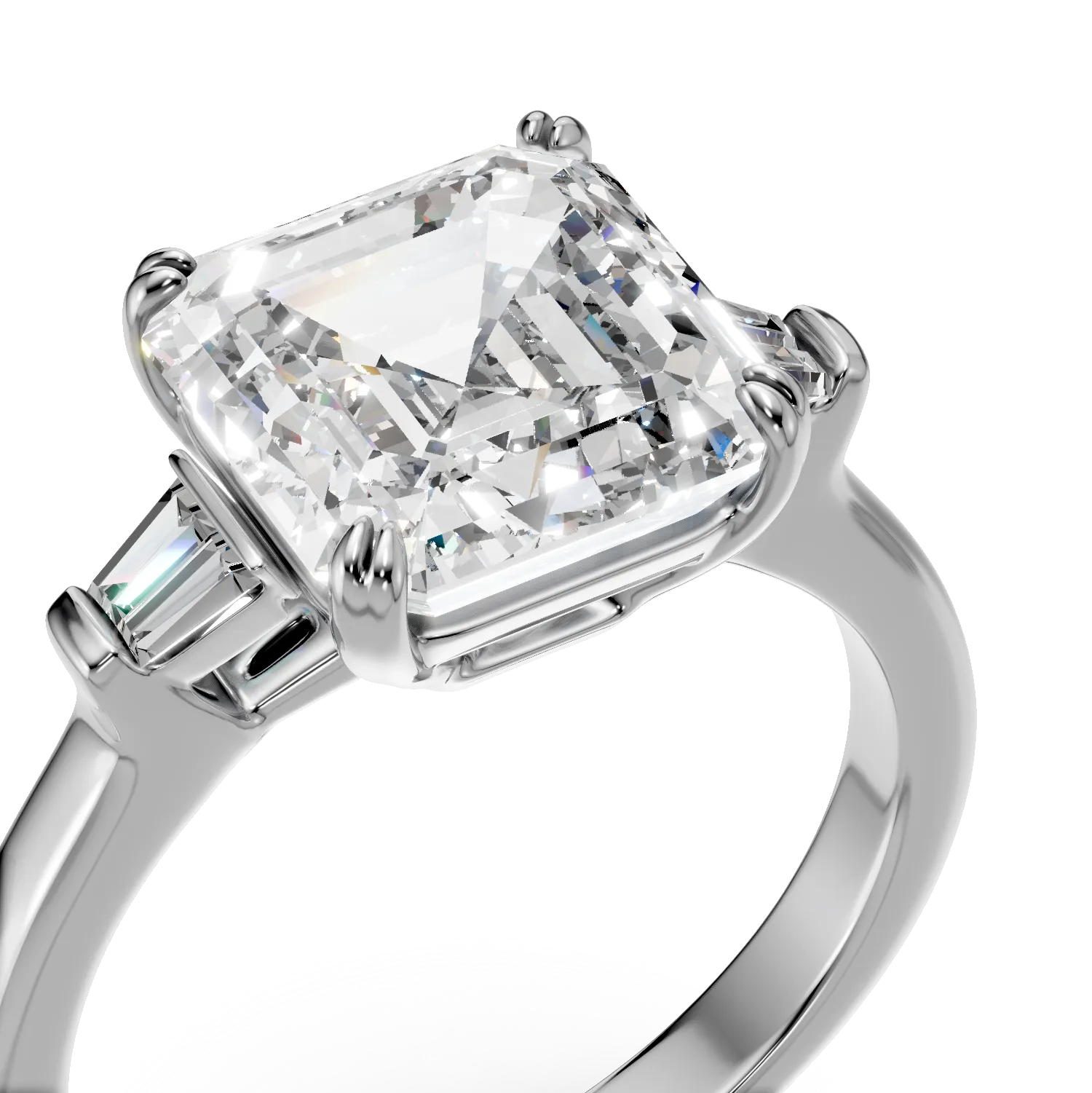 Пръстен от бяло злато 18K с диаманти 3.19ct