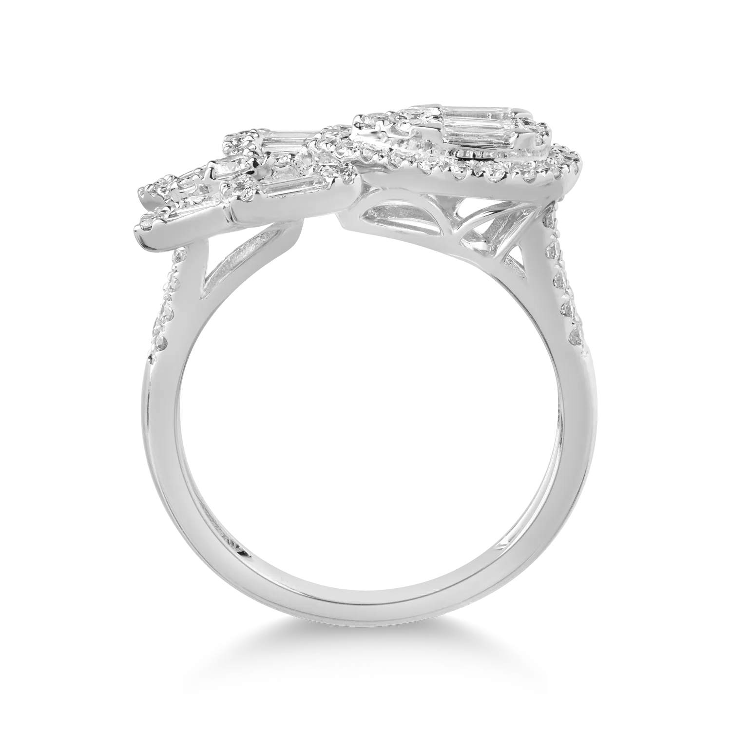 18K white gold ring with 1.08ct diamonds