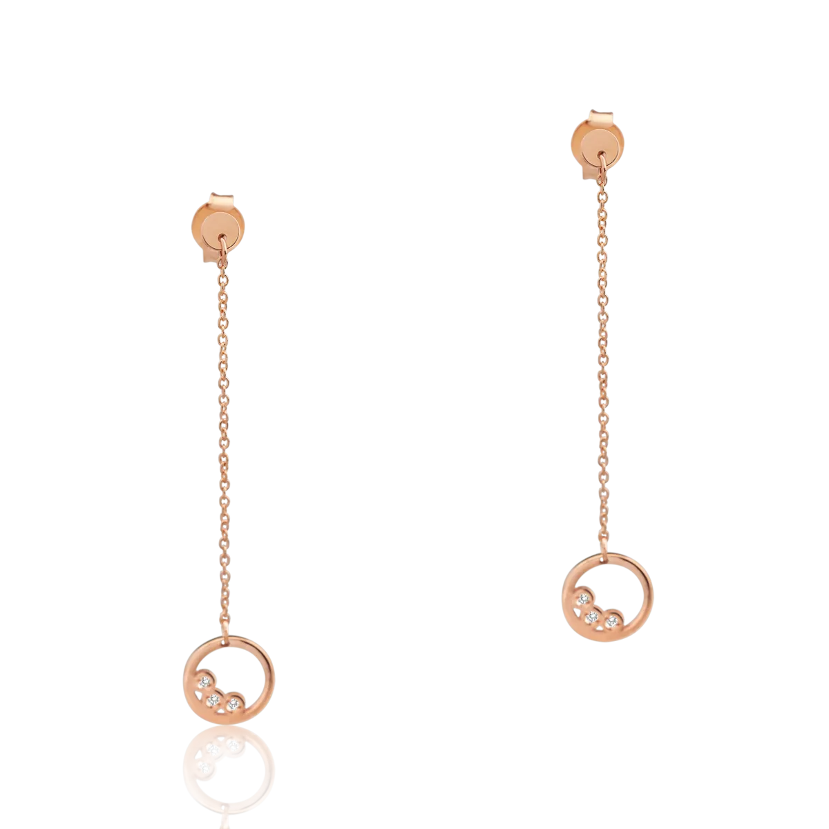 14K rose gold earrings