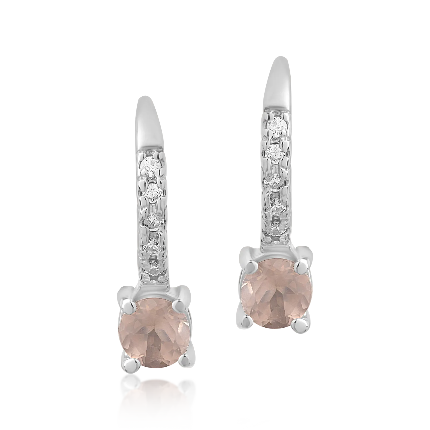 Kolczyki z białego 14K złota-124899