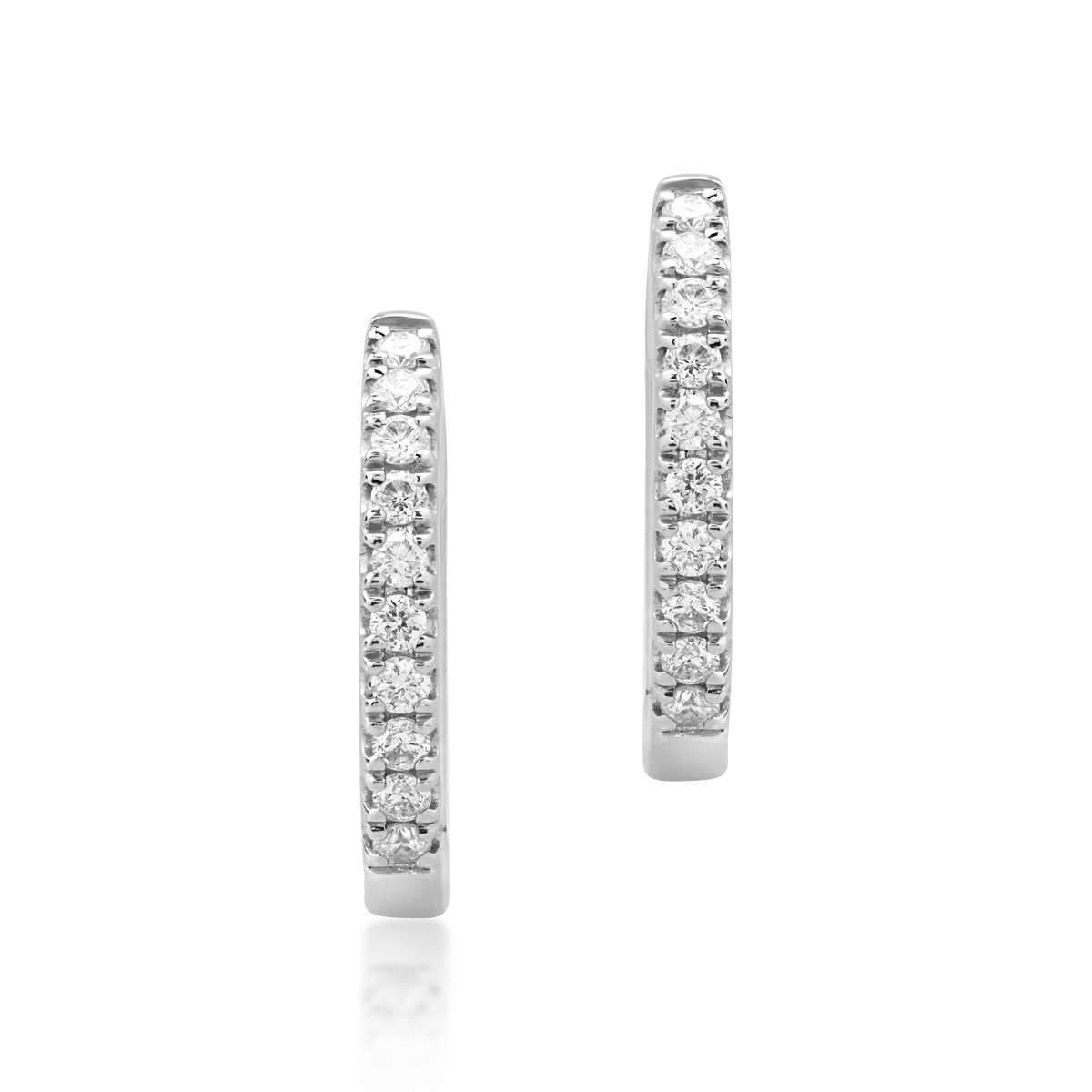 Cercei din aur alb de 18K cu diamante de 0.09ct - 1 | YEO