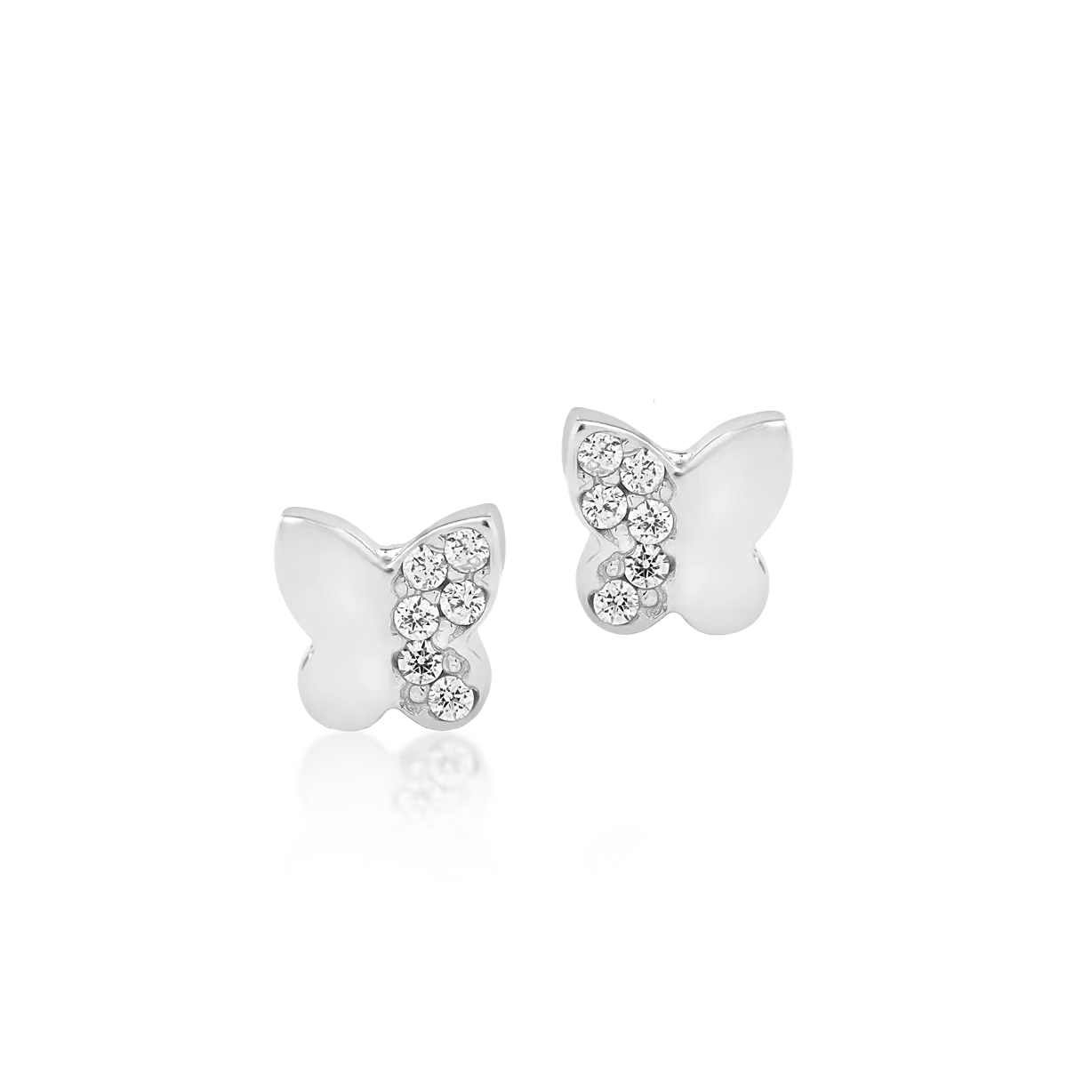 14K white gold earrings