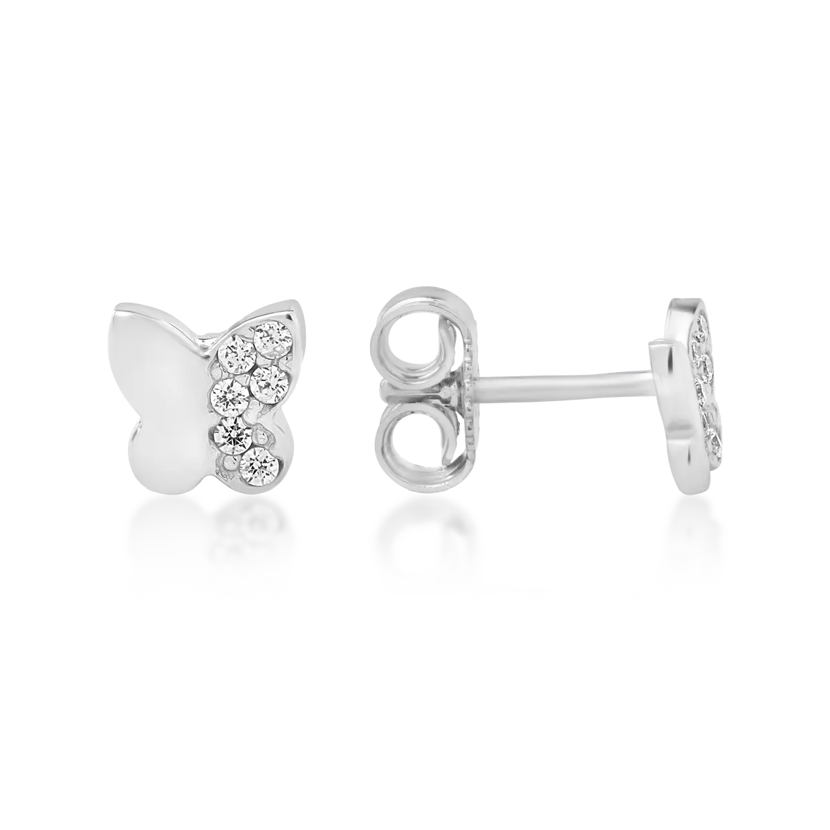 14K white gold earrings