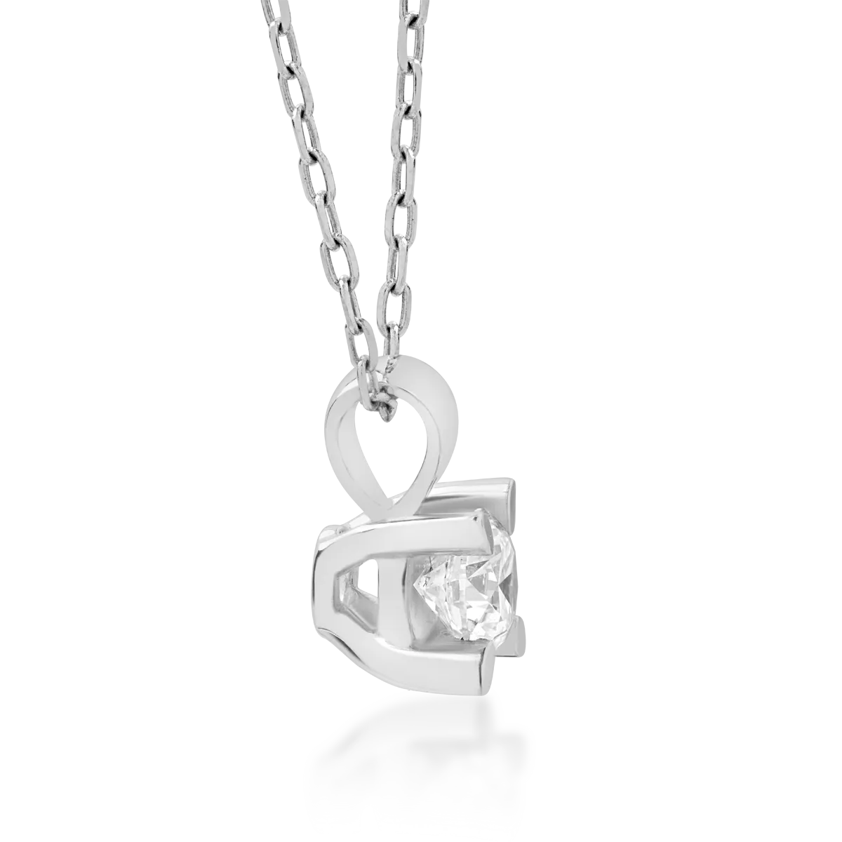 18K white gold pendant necklace with 0.3ct diamond