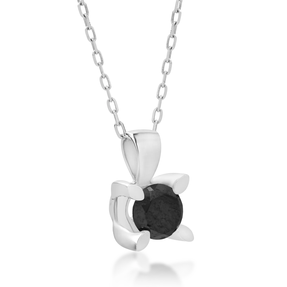 Висулка от бяло злато 18K с черен диамант 0.4ct