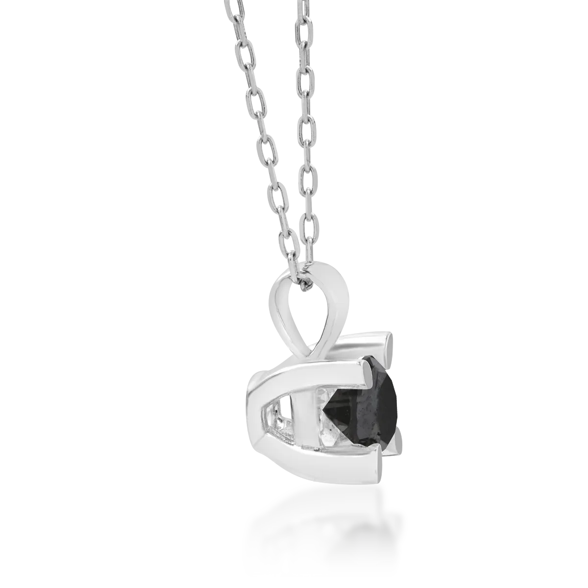 Висулка от бяло злато 18K с черен диамант 0.4ct