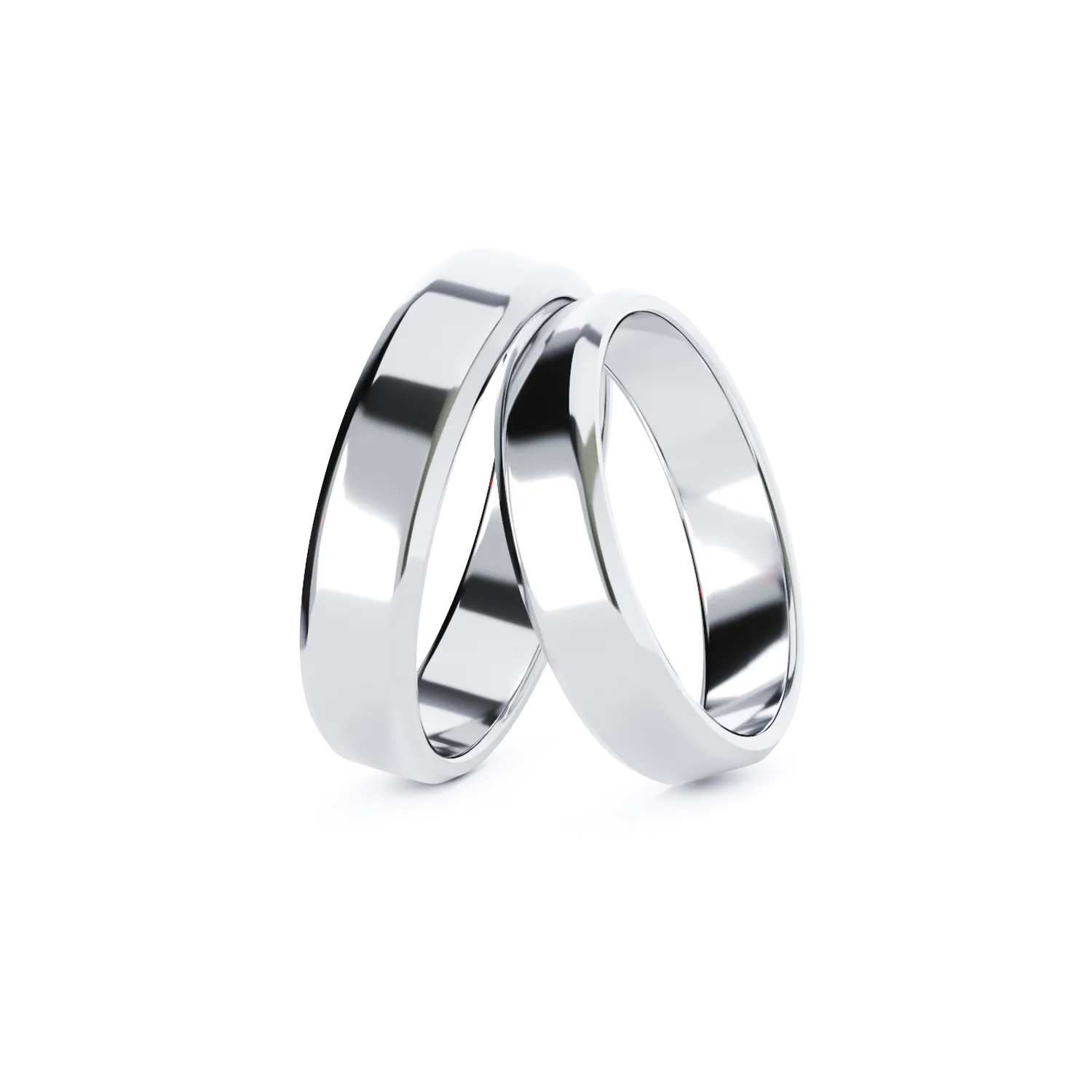 FLAT BEVEL gold wedding ring 5mm