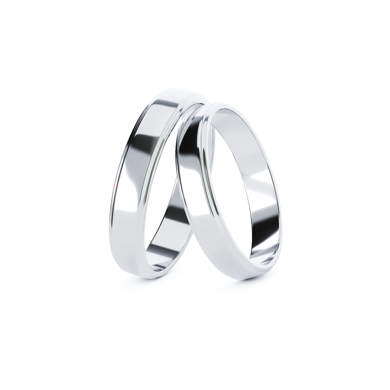SIDE CUT gold wedding ring 4mm