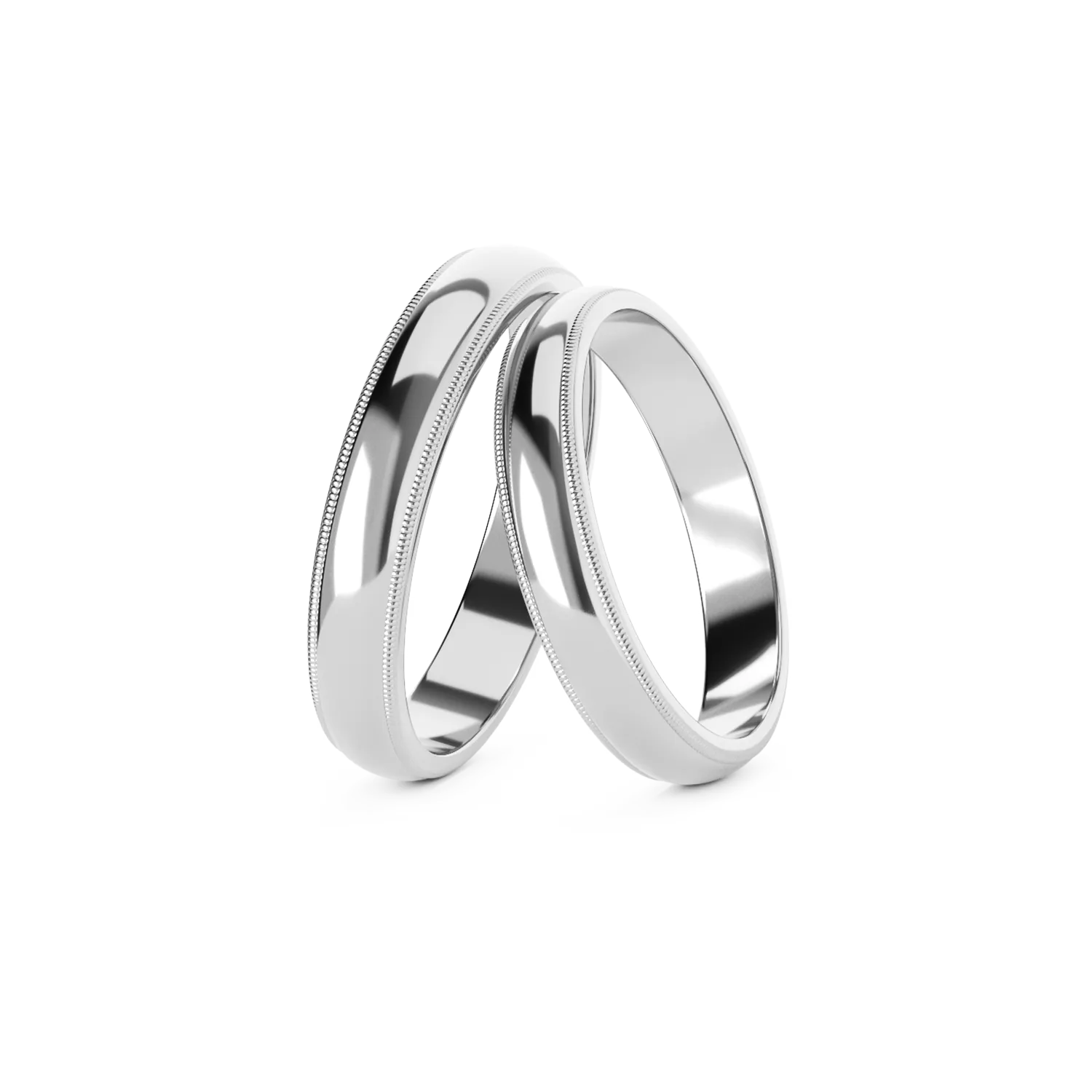 MILLGRAIN gold wedding ring 4mm