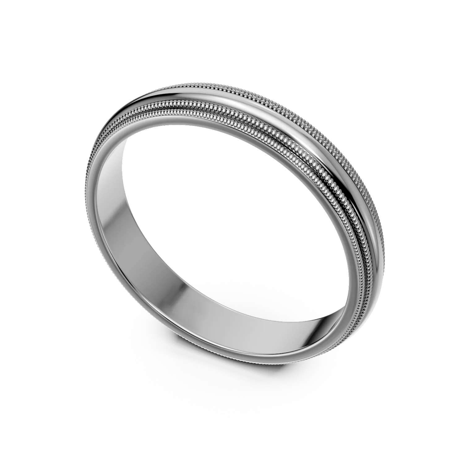 DOUBLE MILLGRAIN LIGHT arany karikagyűrű 4mm