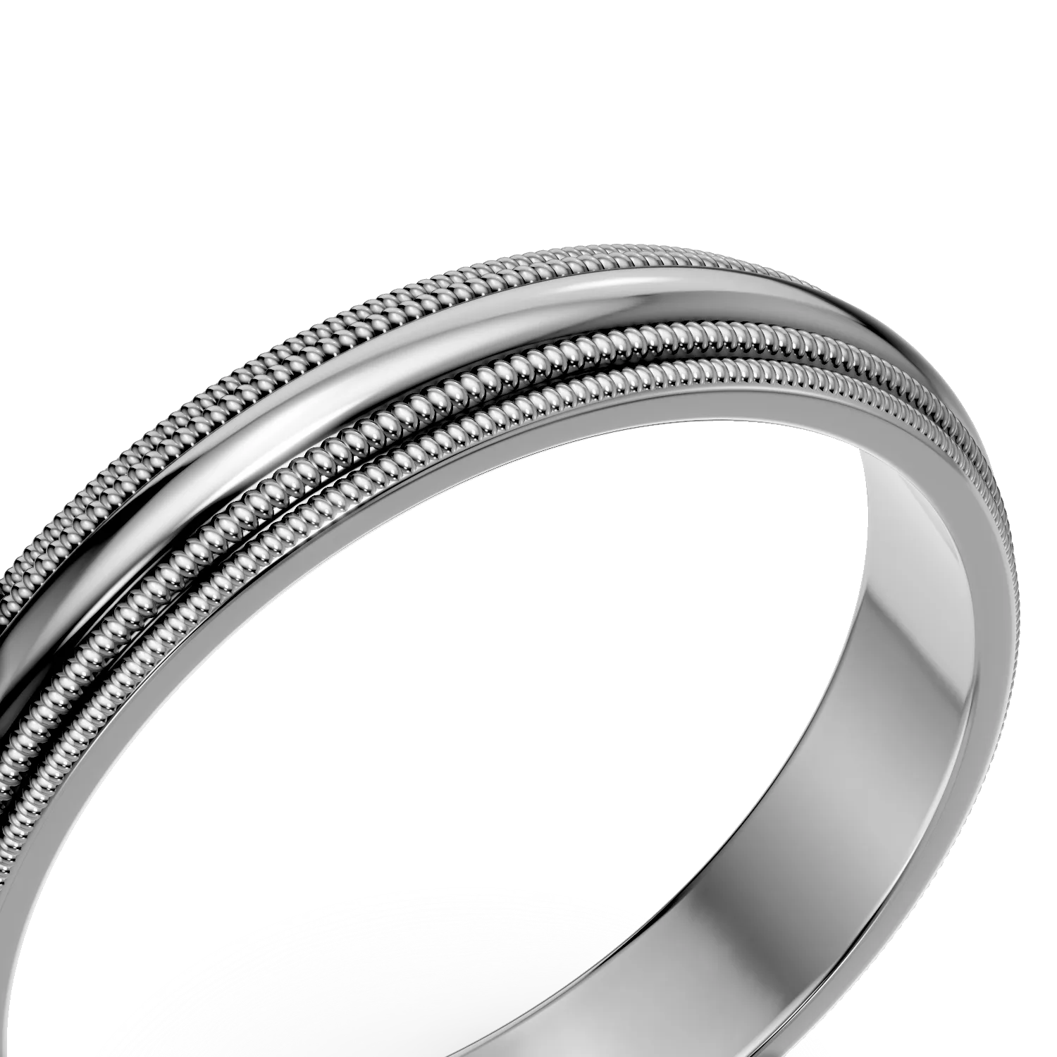 DOUBLE MILLGRAIN LIGHT arany karikagyűrű 4mm