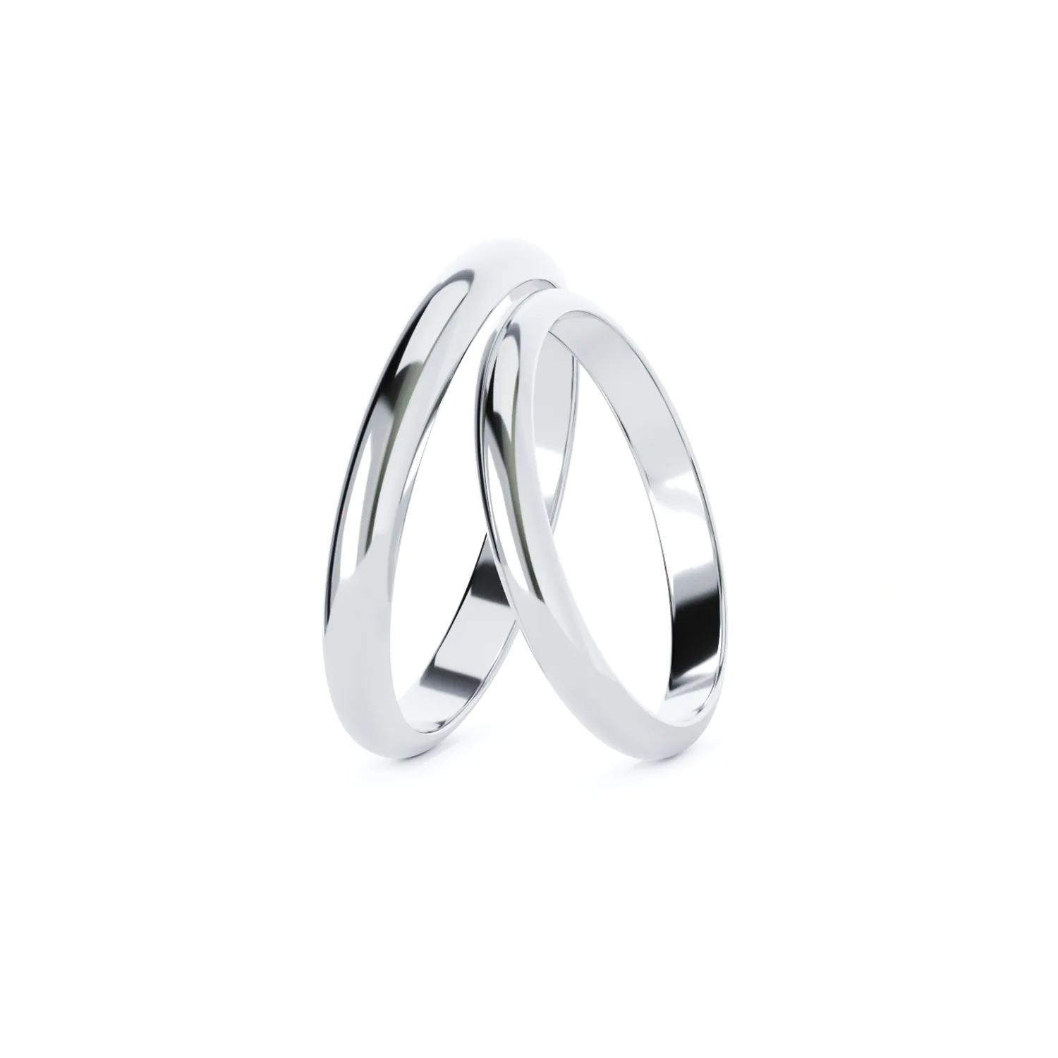 HALF ROUND gold wedding ring 3mm