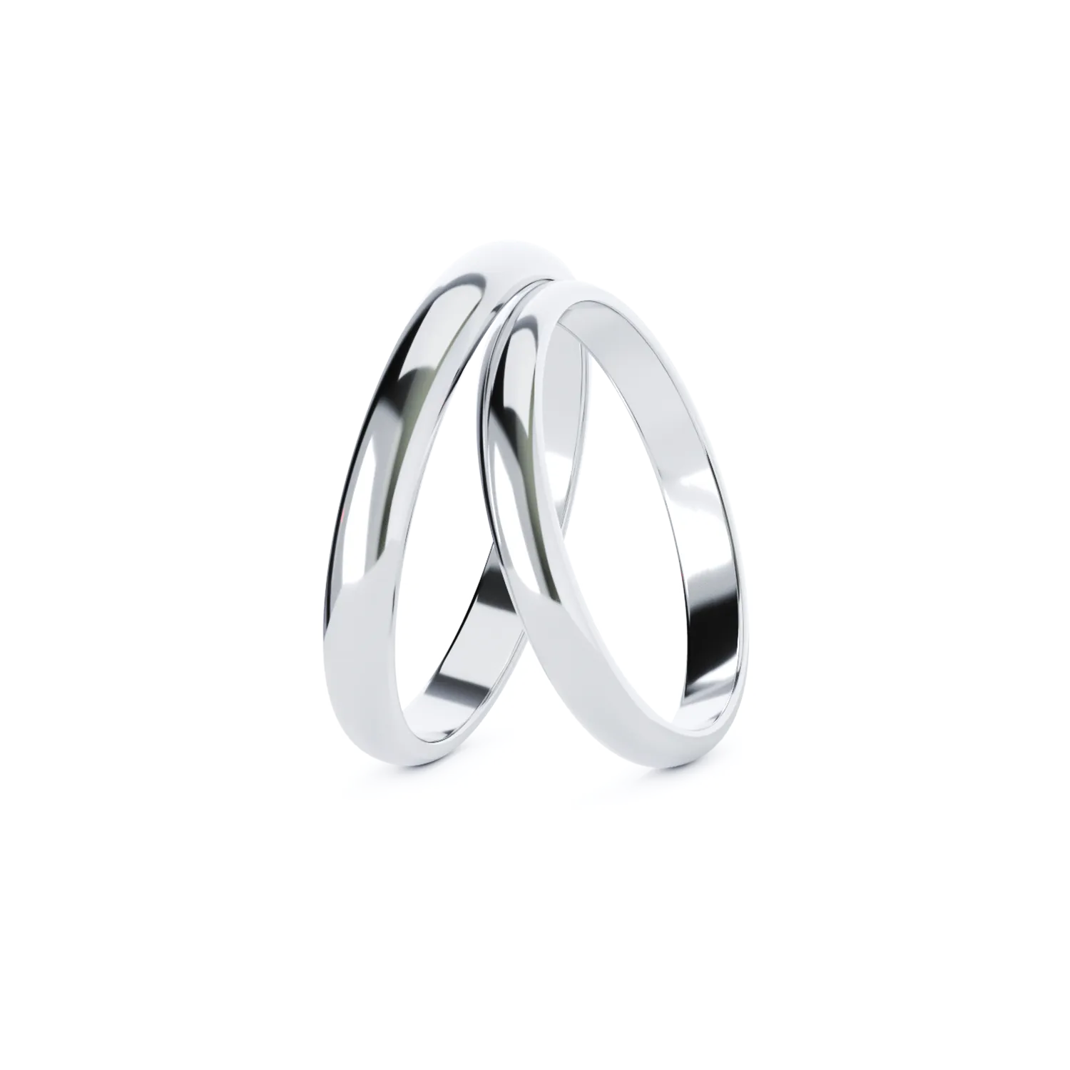 HIGH DOME gold wedding ring 3mm