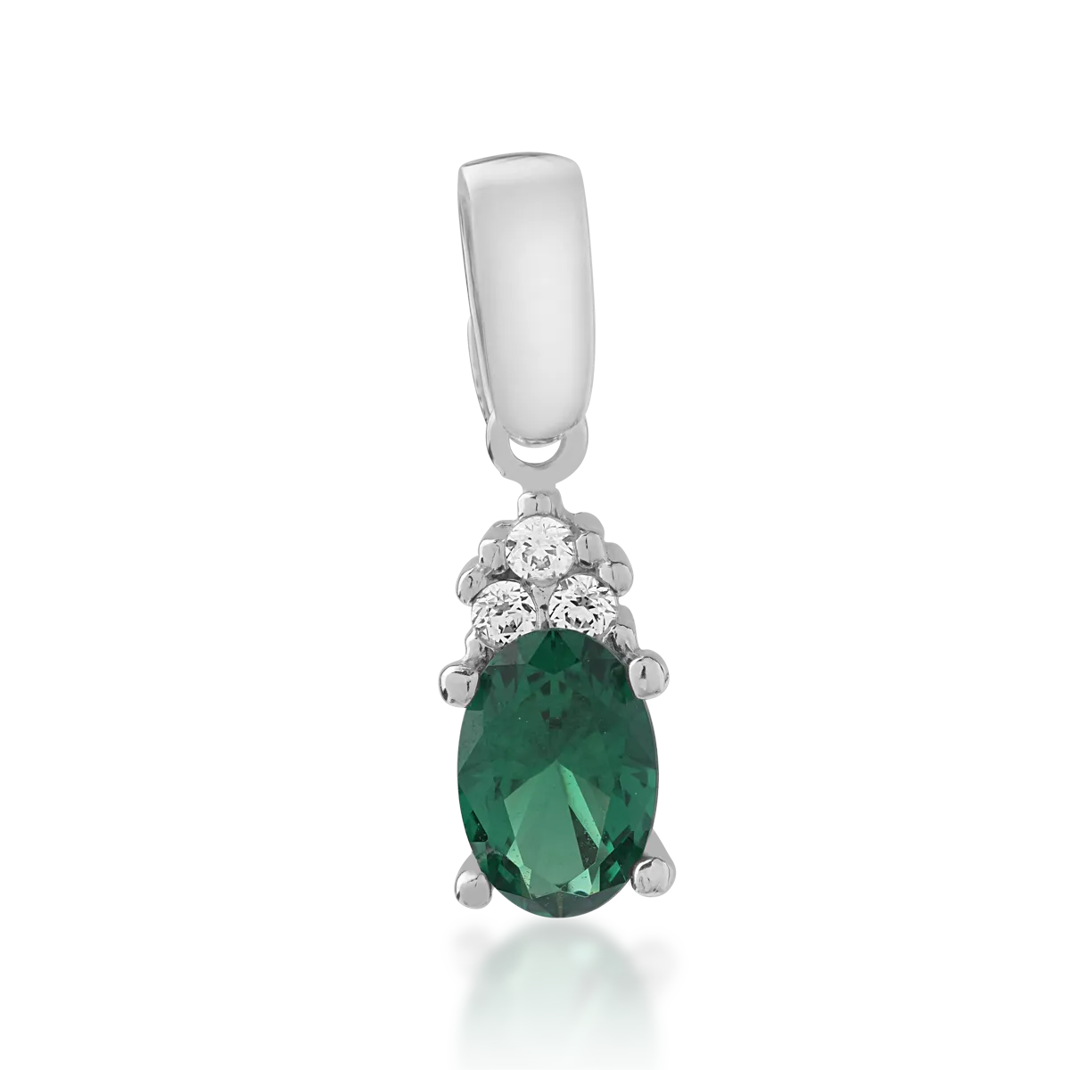 Висулка от 14K бяло злато-125644