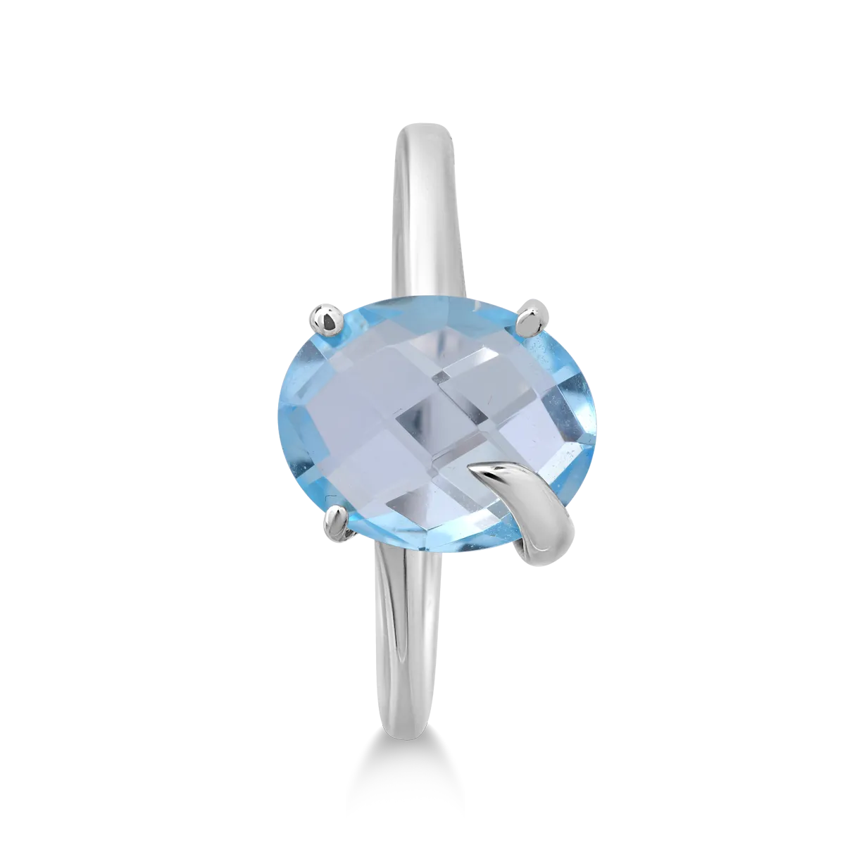 Pierścionek z białego złota z pojedynczą cyrkonią