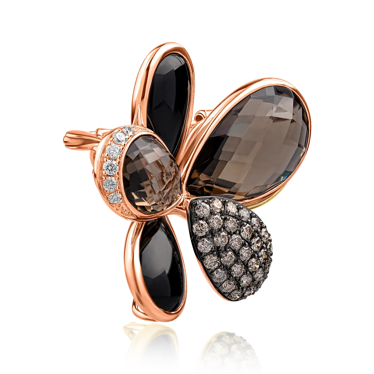 18K rose gold pendant with 20.98ct precious and semi-precious stones