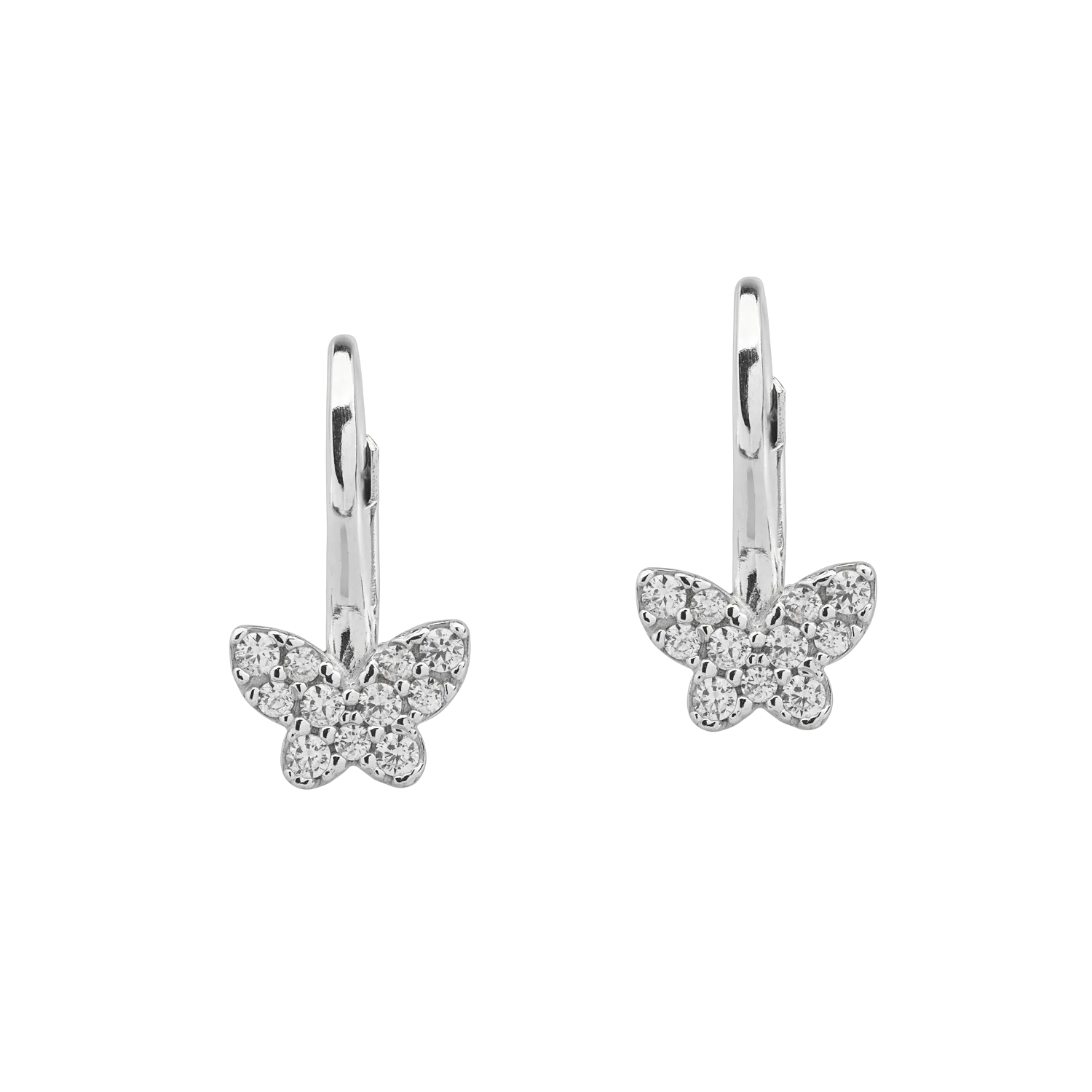 14K white gold earrings