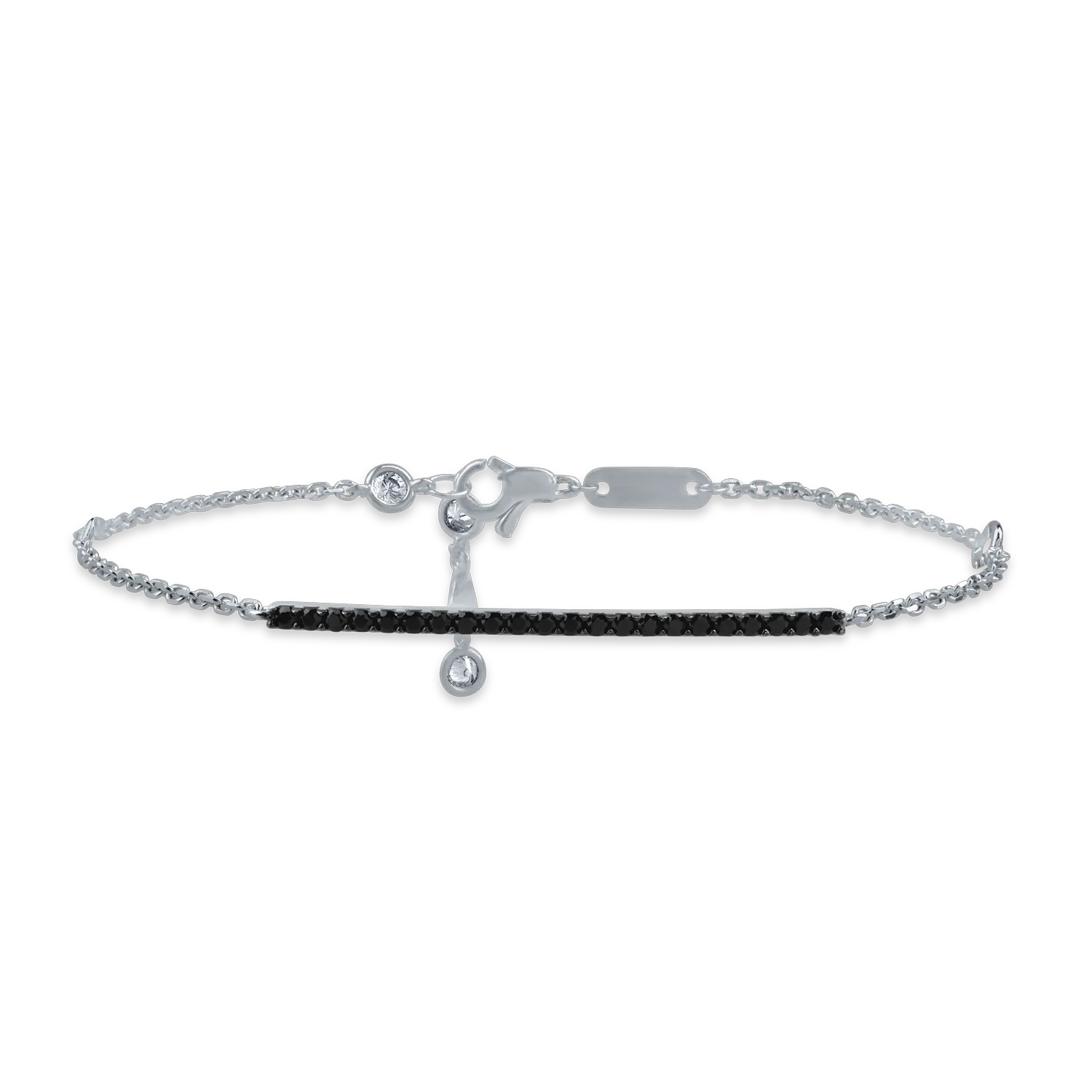 White gold bracelet with pave zirconia