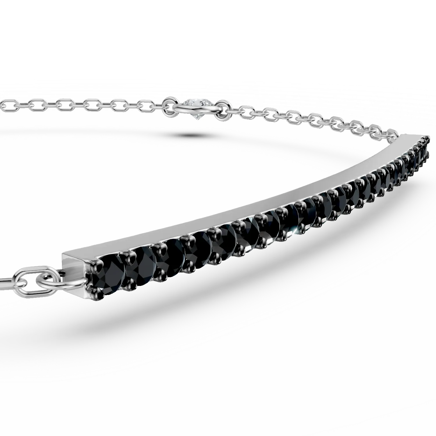 Bratara din aur alb cu zirconia pave