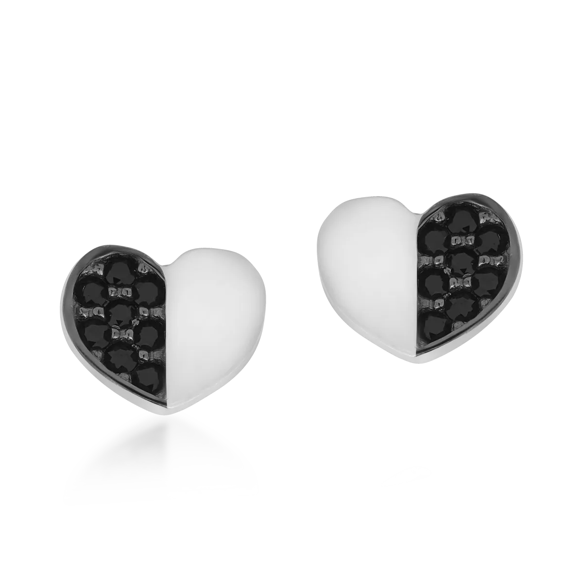 14K white gold earrings-125791