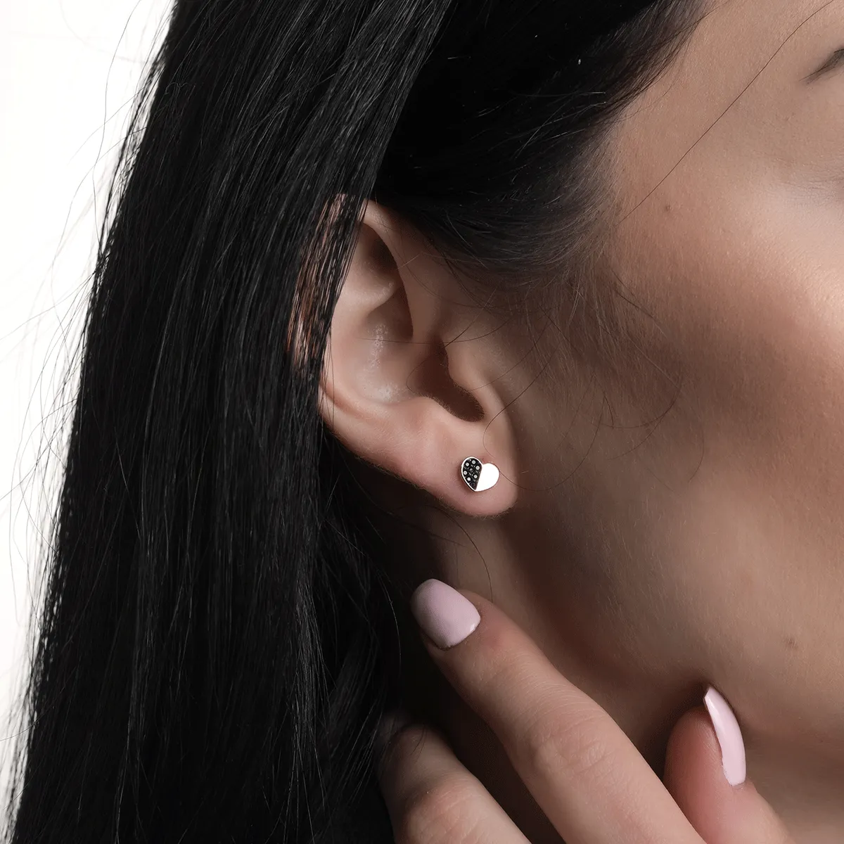 14K fehér arany fülbevaló