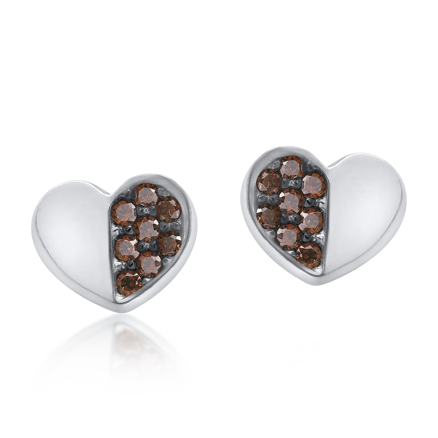 14K white gold earrings