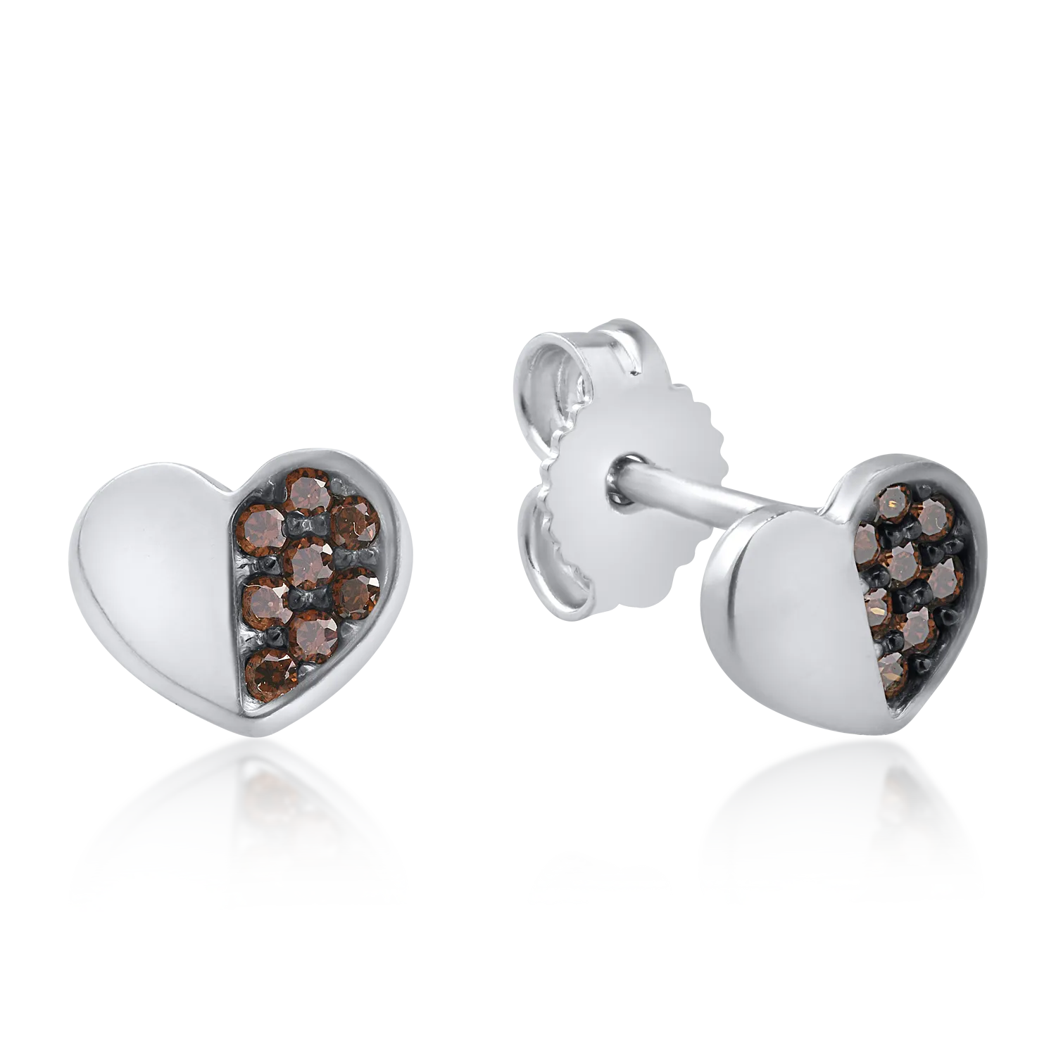 14K white gold earrings