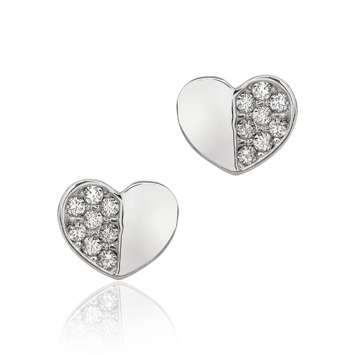 14K white gold earrings-125794
