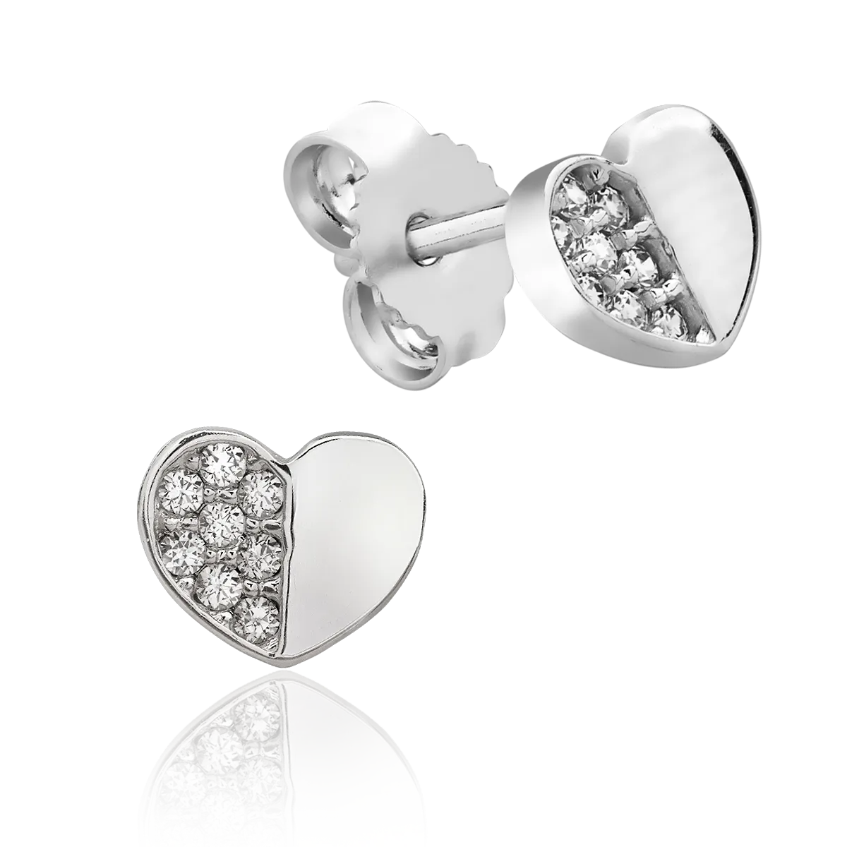 14K white gold earrings