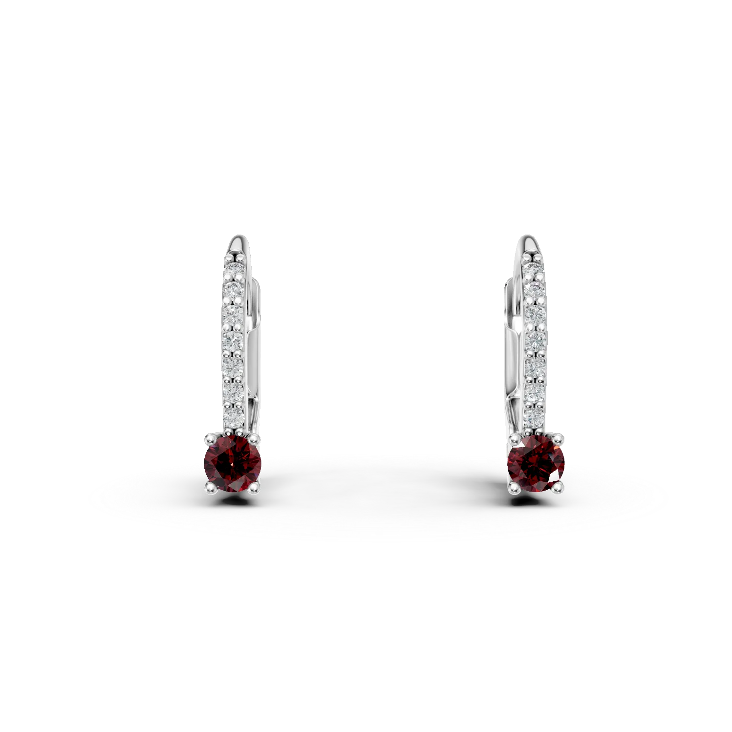 White gold children's earrings