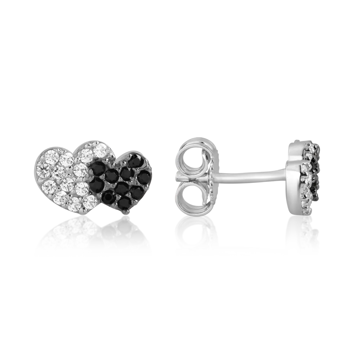 Обеци от бяло злато 14K