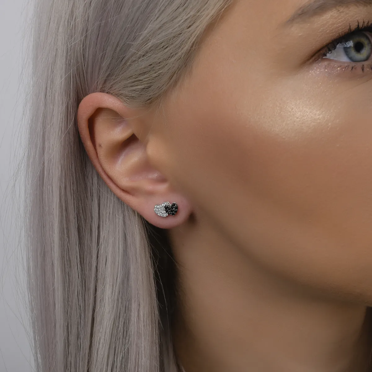 Обеци от бяло злато 14K